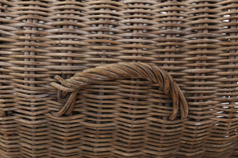 English Brown Wicker Dog Kennel Basket For Sale at 1stDibs