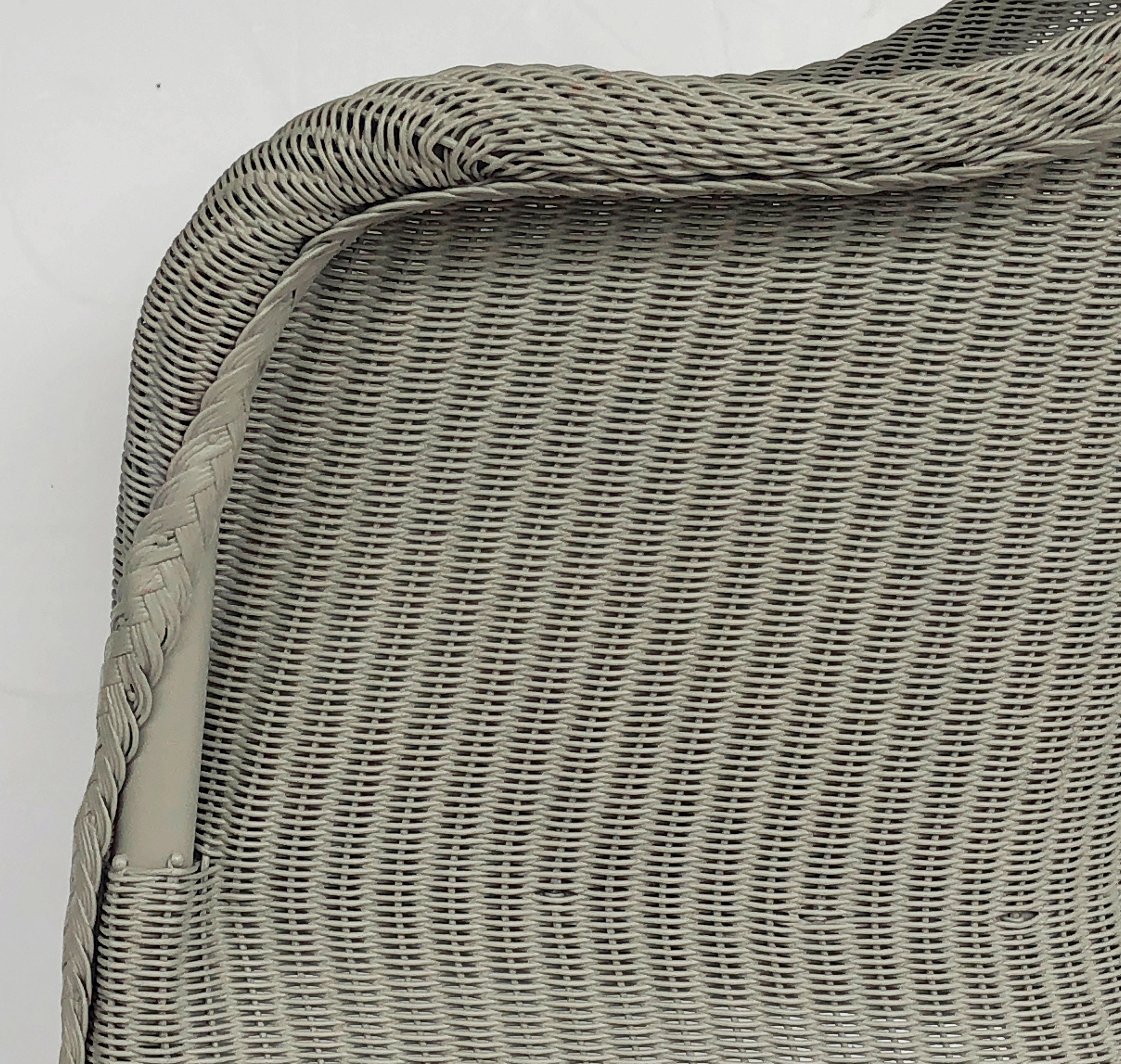 English Wicker Garden or Lounge Chair by Lloyd Loom 3