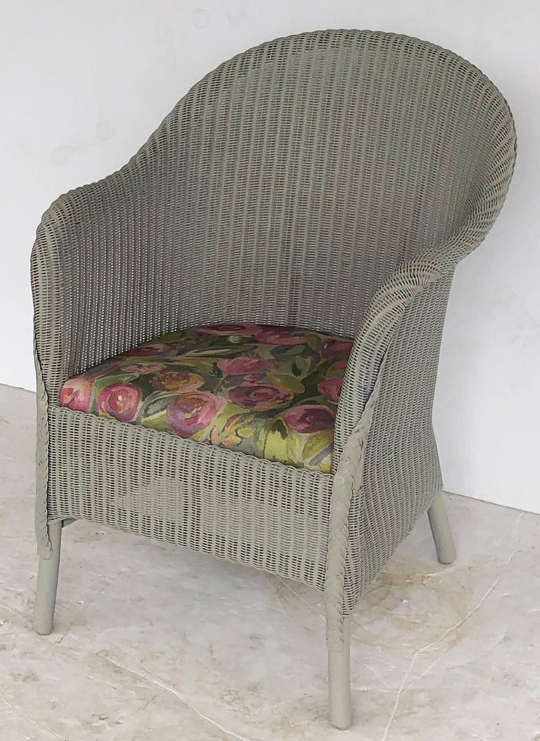 English Wicker Garden or Lounge Chair by Lloyd Loom at 1stDibs