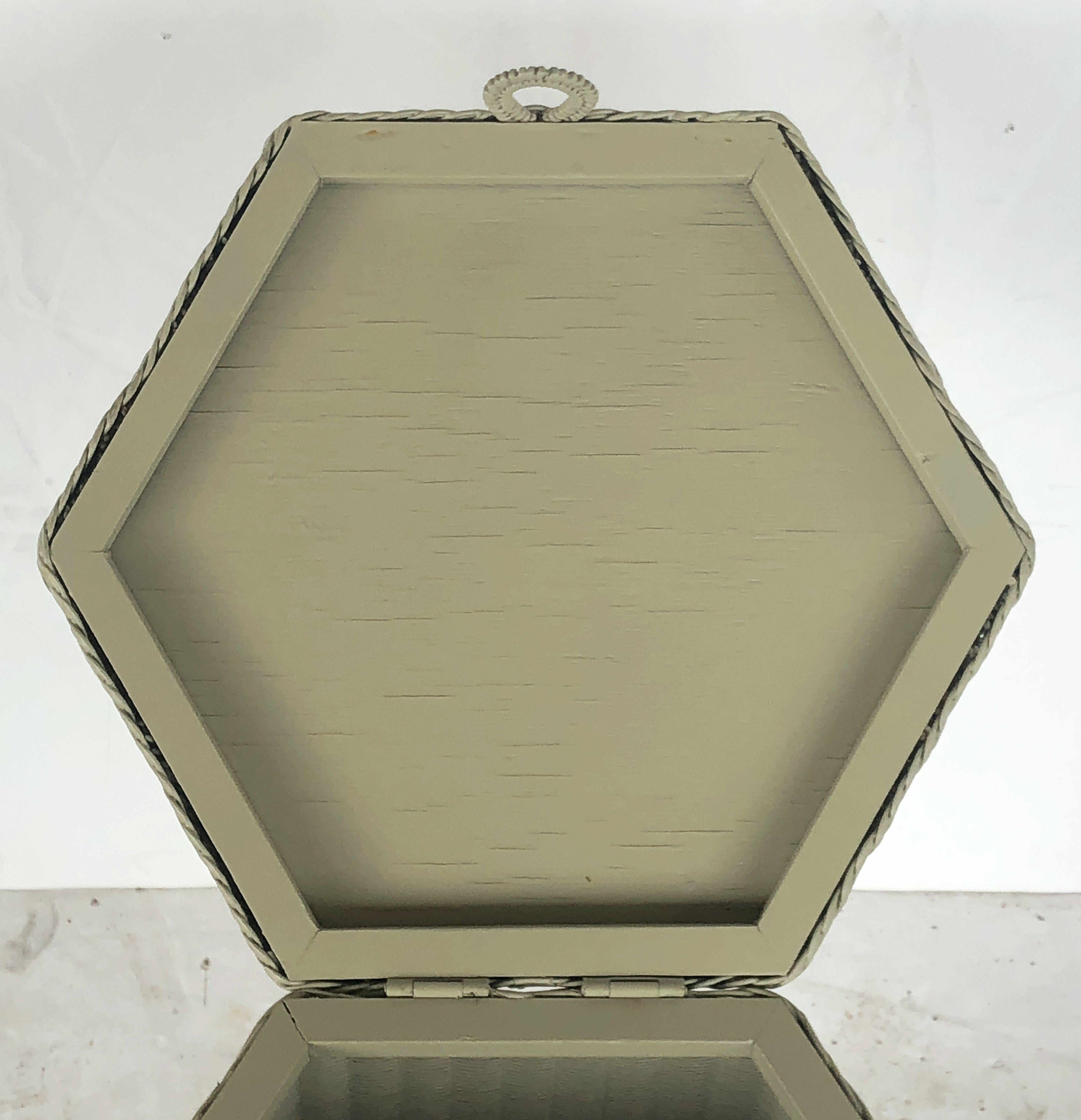 English Wicker Garden Hexagonal Linen Hamper by Lloyd Loom 5