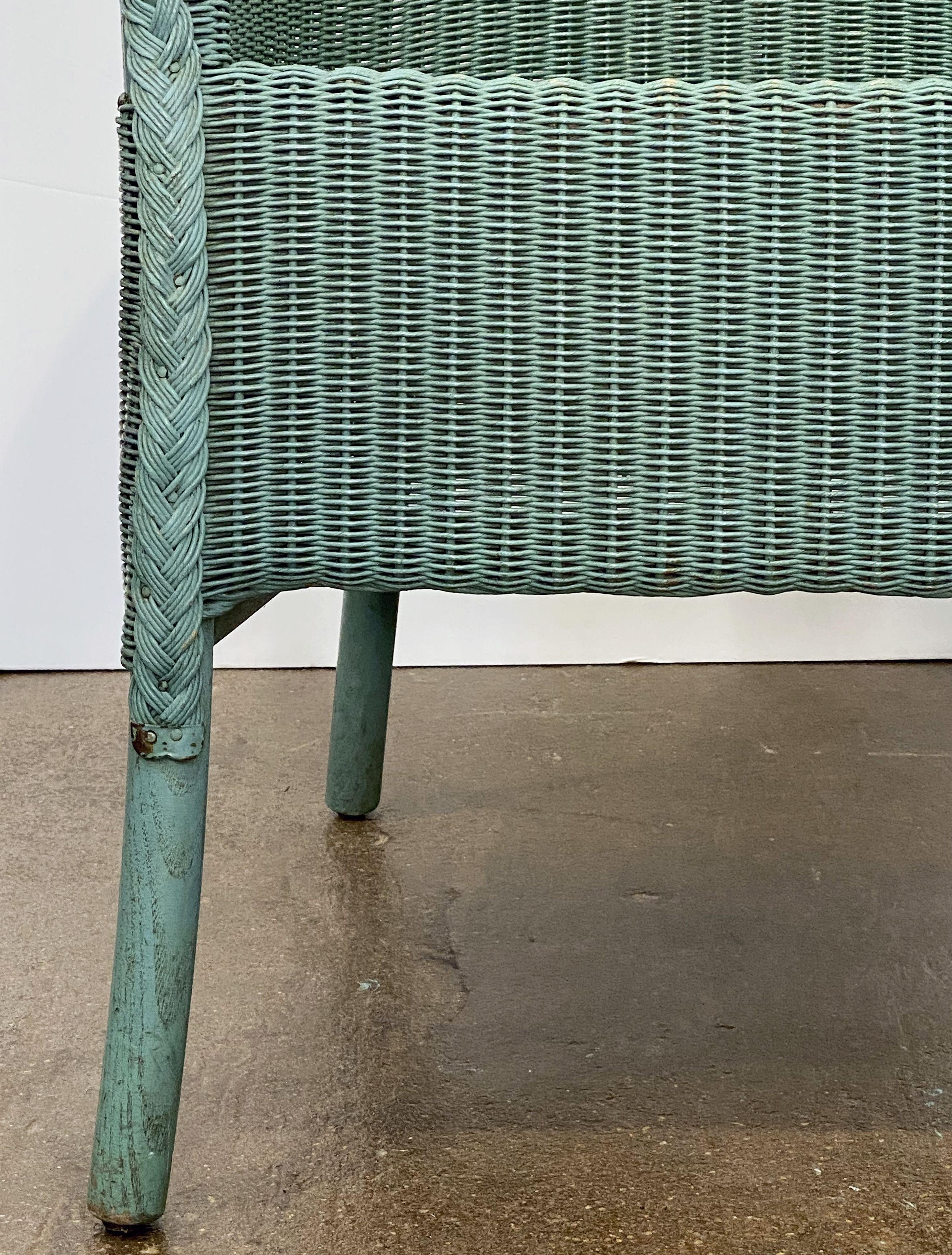 English Wicker Garden or Lounge Chair by Lloyd Loom 3
