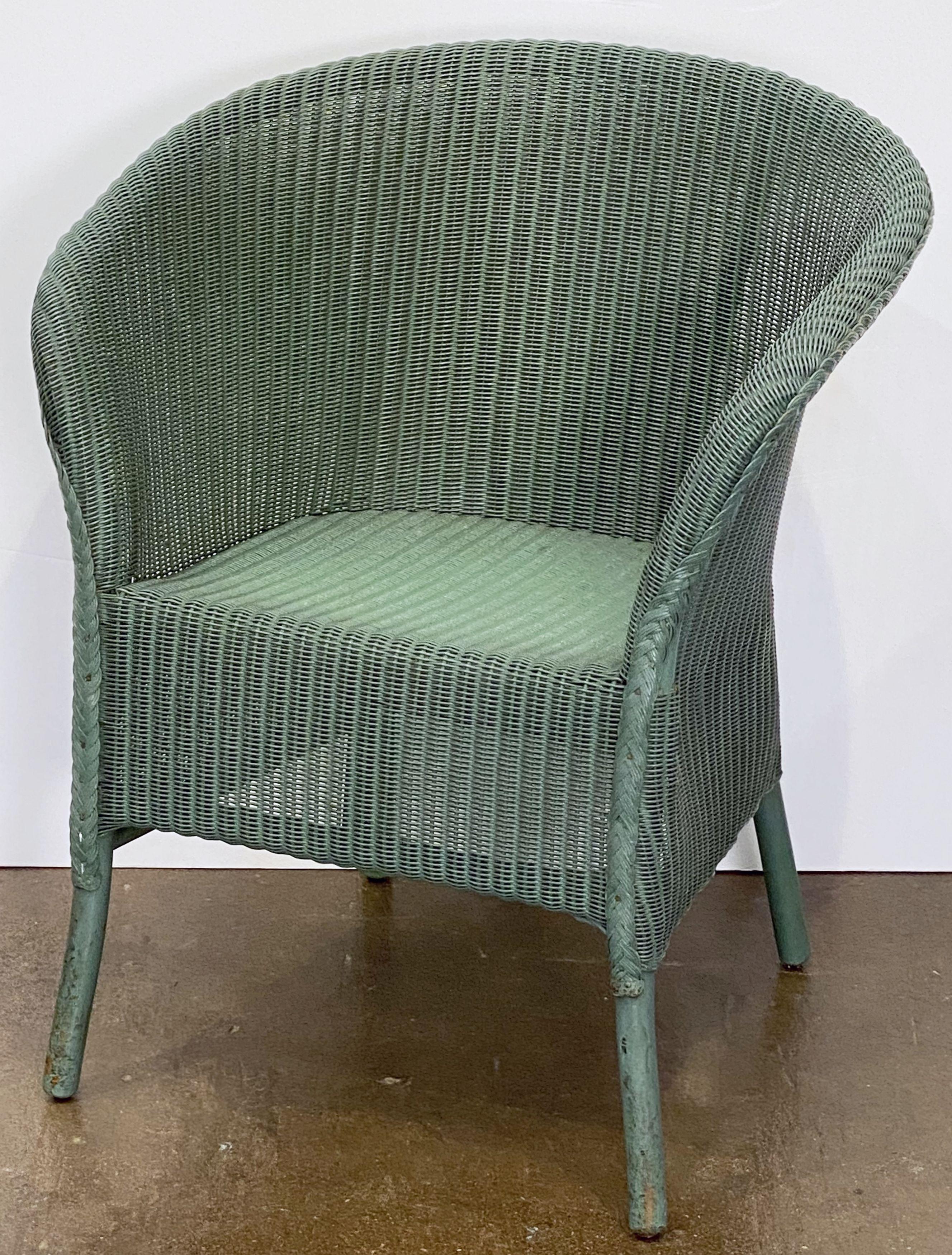 English Wicker Garden or Lounge Chair by Lloyd Loom 3
