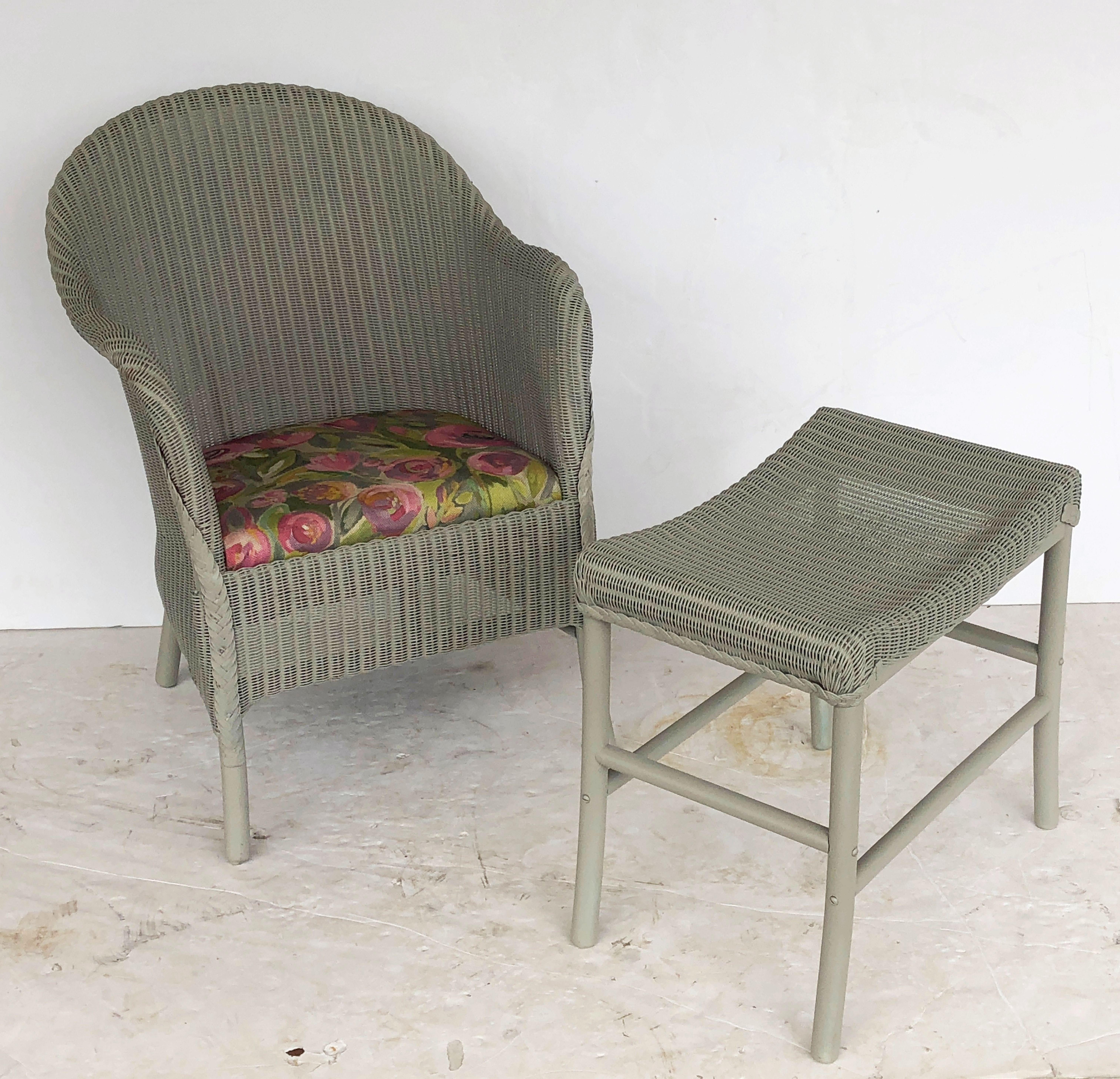 English Wicker Garden or Lounge Chair by Lloyd Loom 5