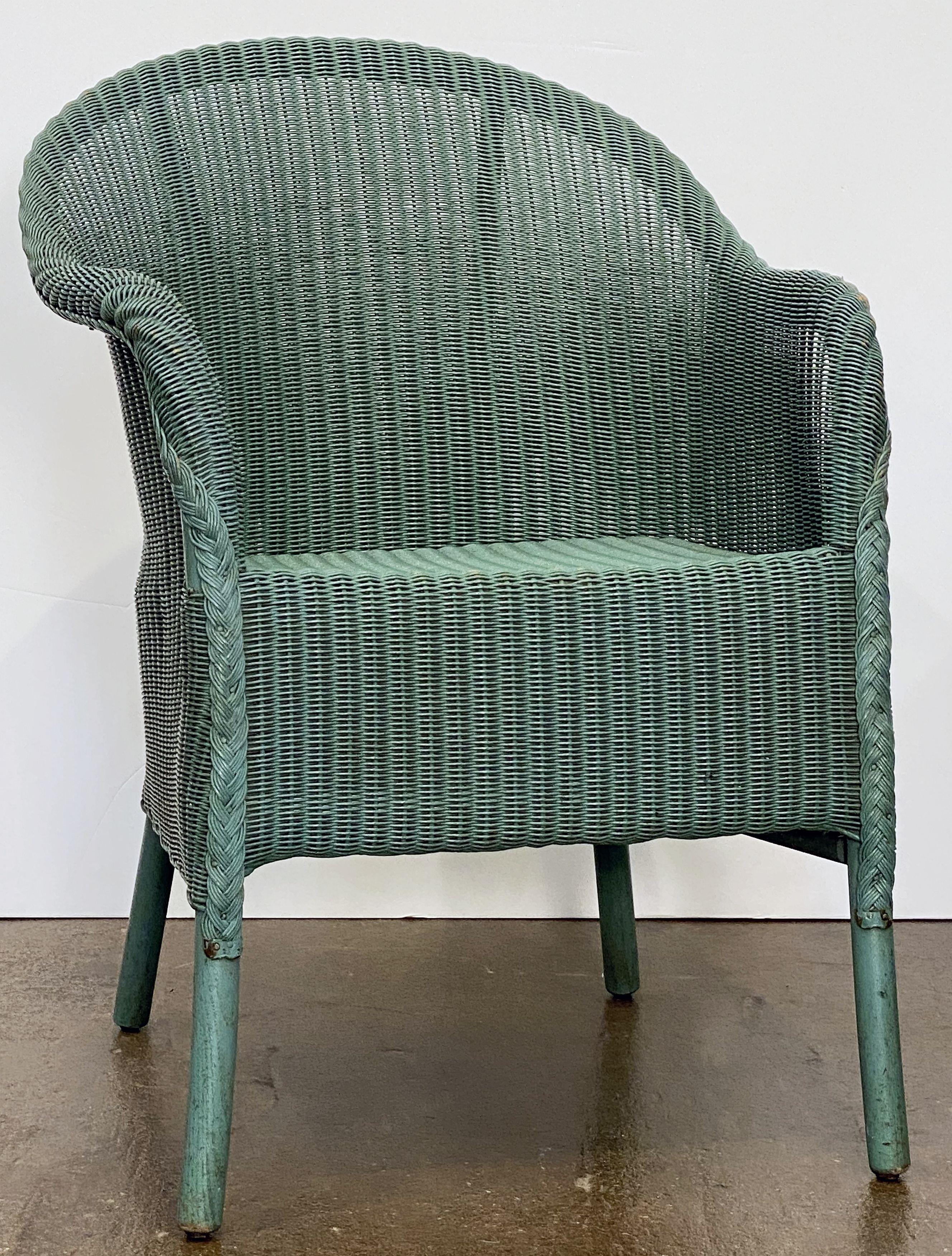 English Wicker Garden or Lounge Chair by Lloyd Loom 6