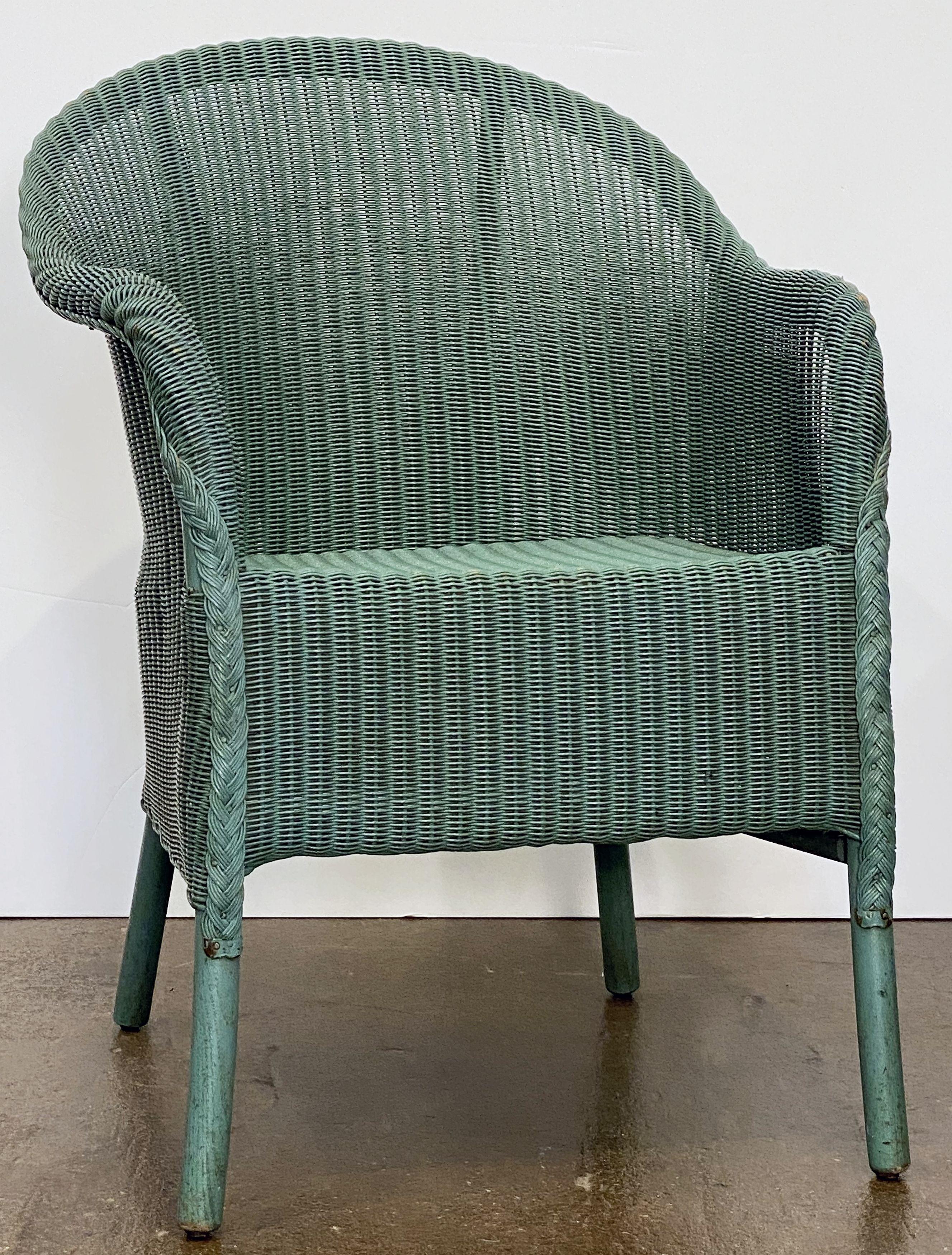 English Wicker Garden or Lounge Chair by Lloyd Loom 8