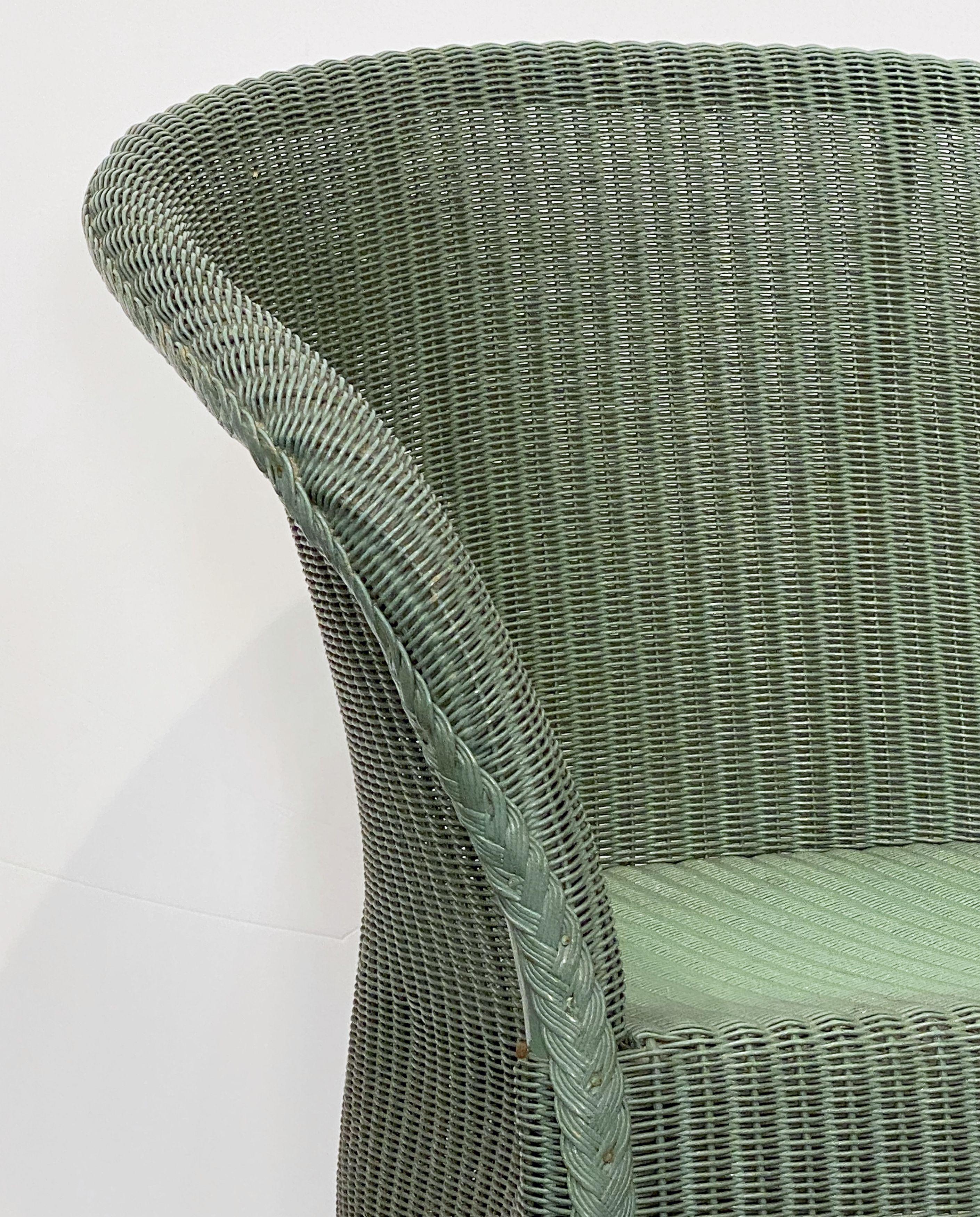 English Wicker Garden or Lounge Chair by Lloyd Loom 6