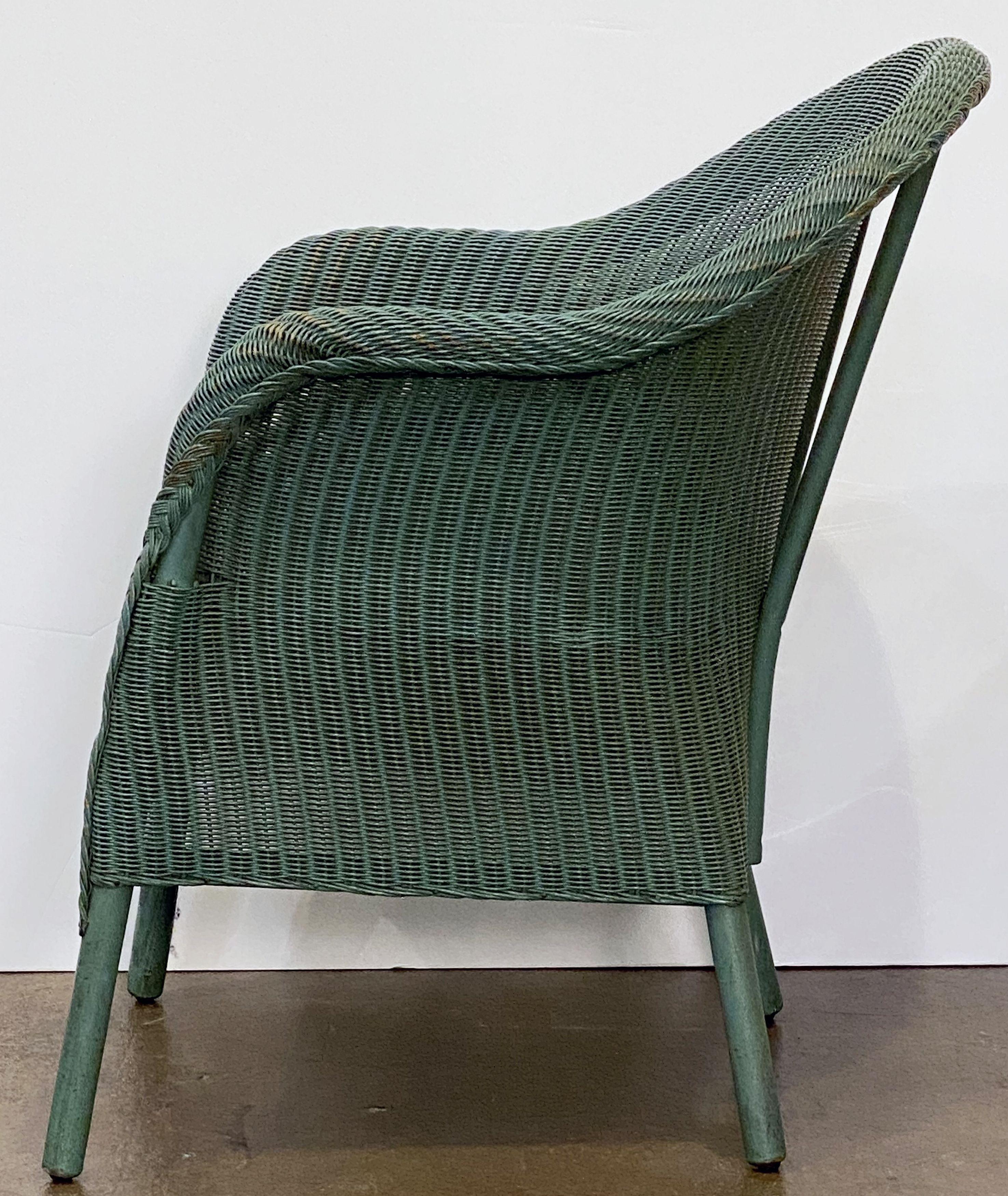English Wicker Garden or Lounge Chair by Lloyd Loom 9