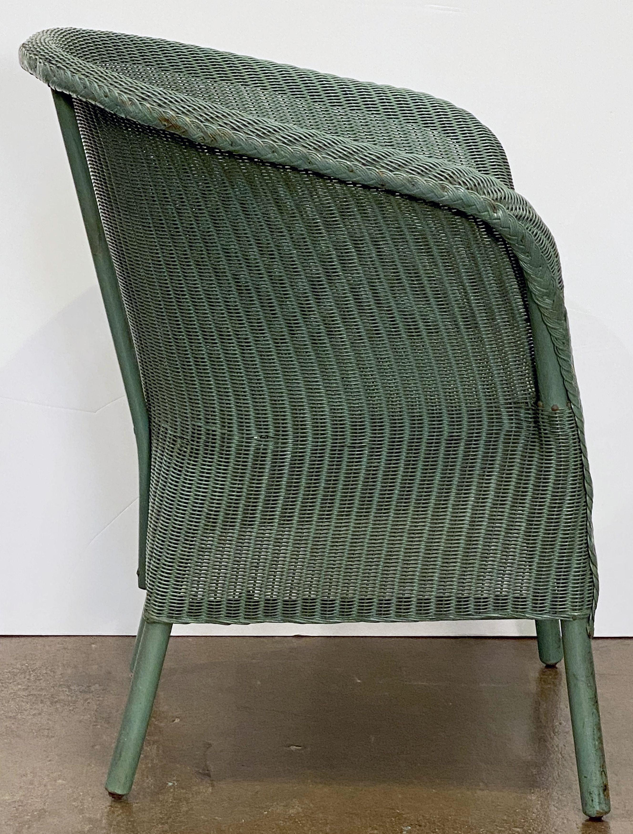 English Wicker Garden or Lounge Chair by Lloyd Loom 7