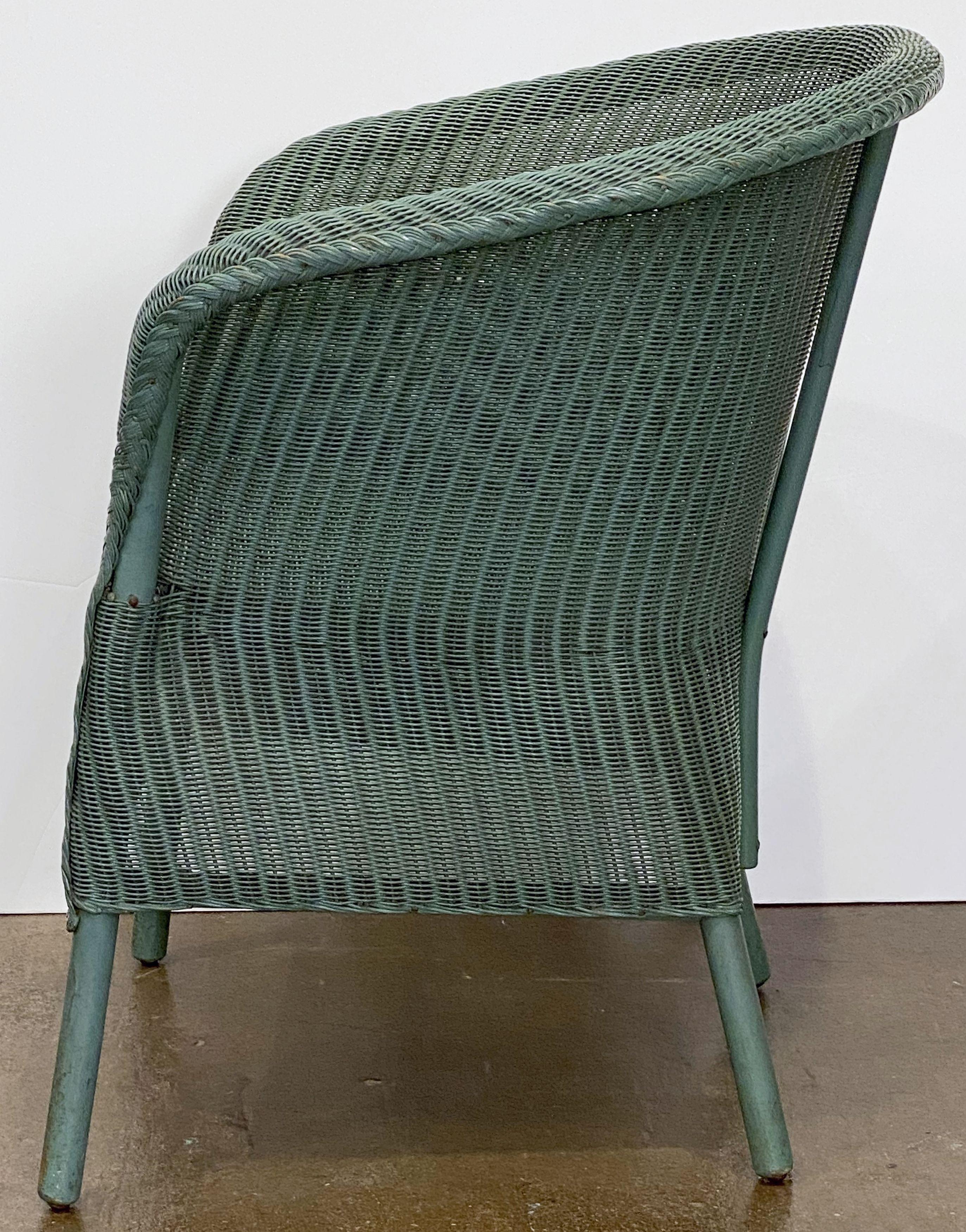 English Wicker Garden or Lounge Chair by Lloyd Loom 8