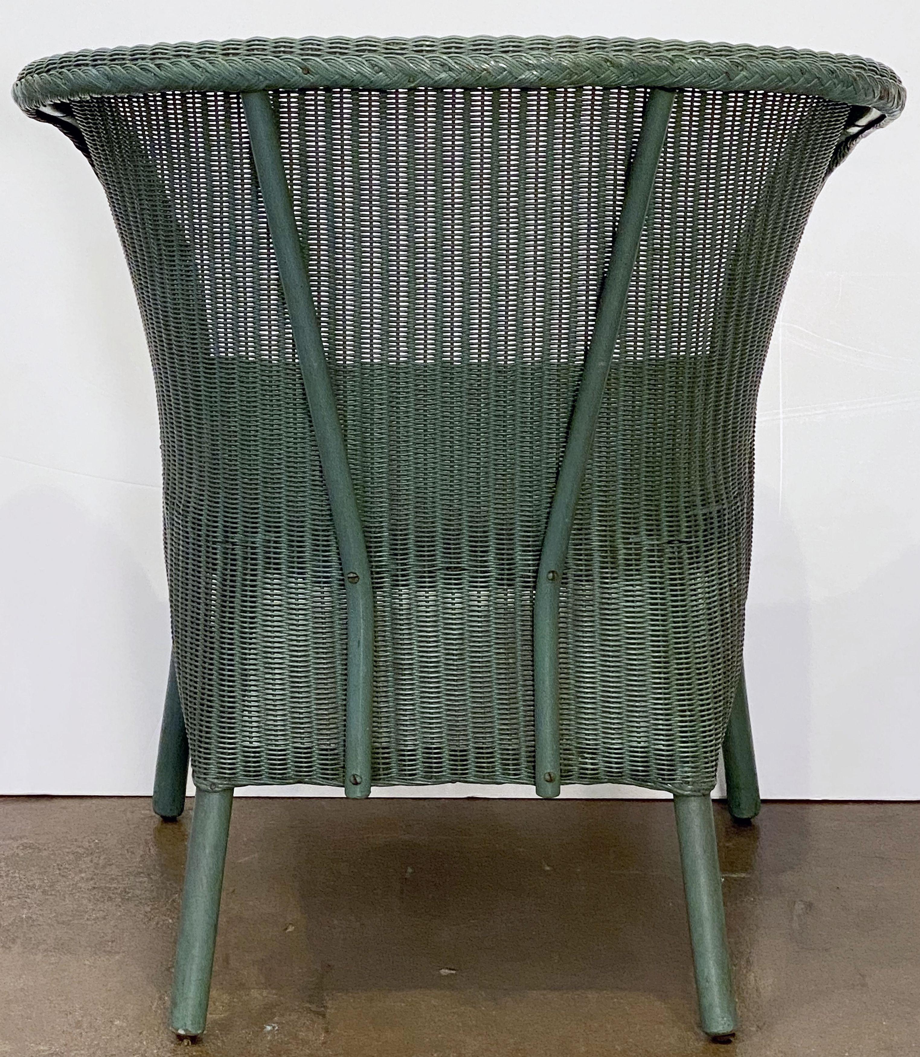 English Wicker Garden or Lounge Chair by Lloyd Loom 10