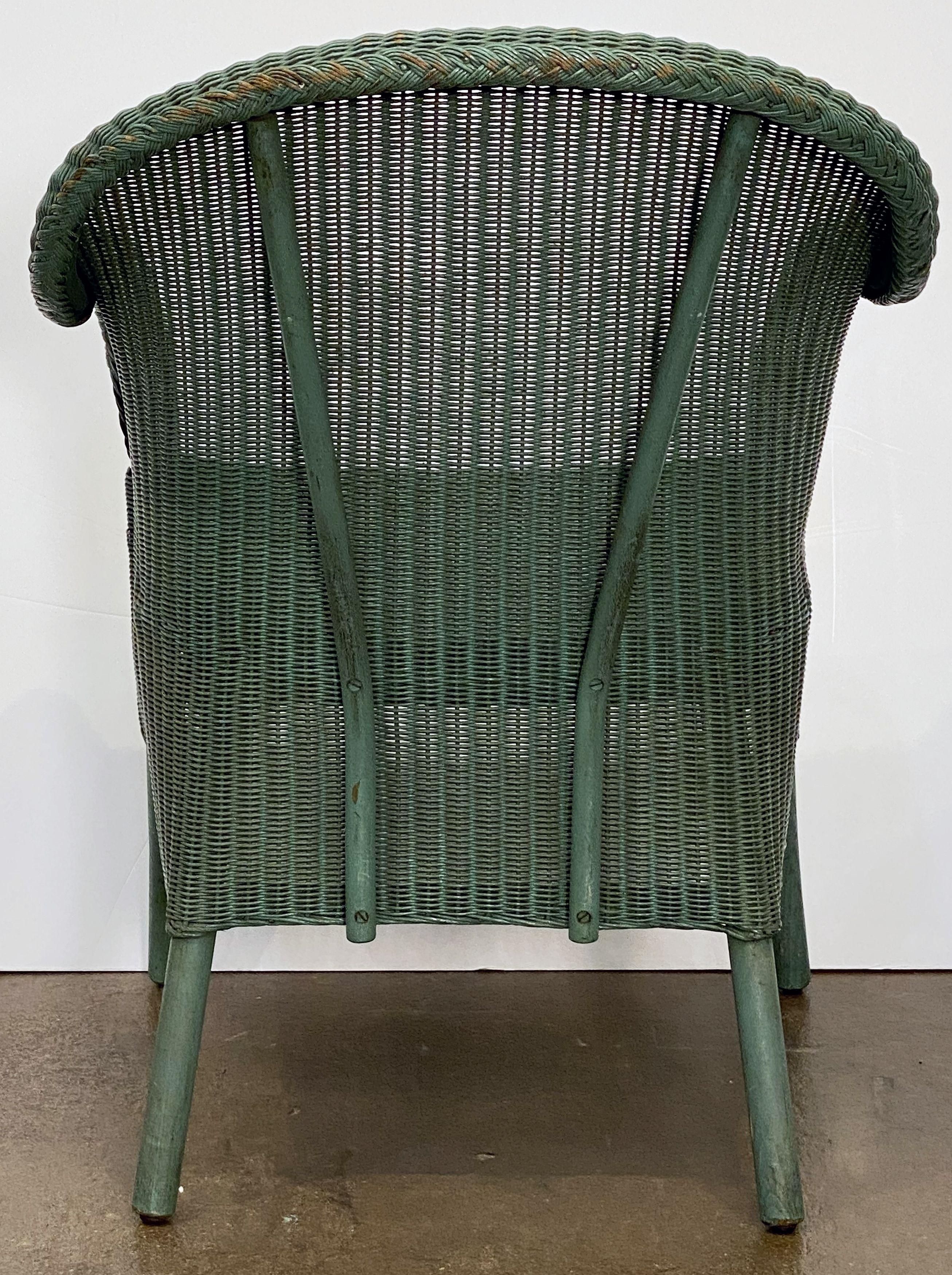 English Wicker Garden or Lounge Chair by Lloyd Loom 14