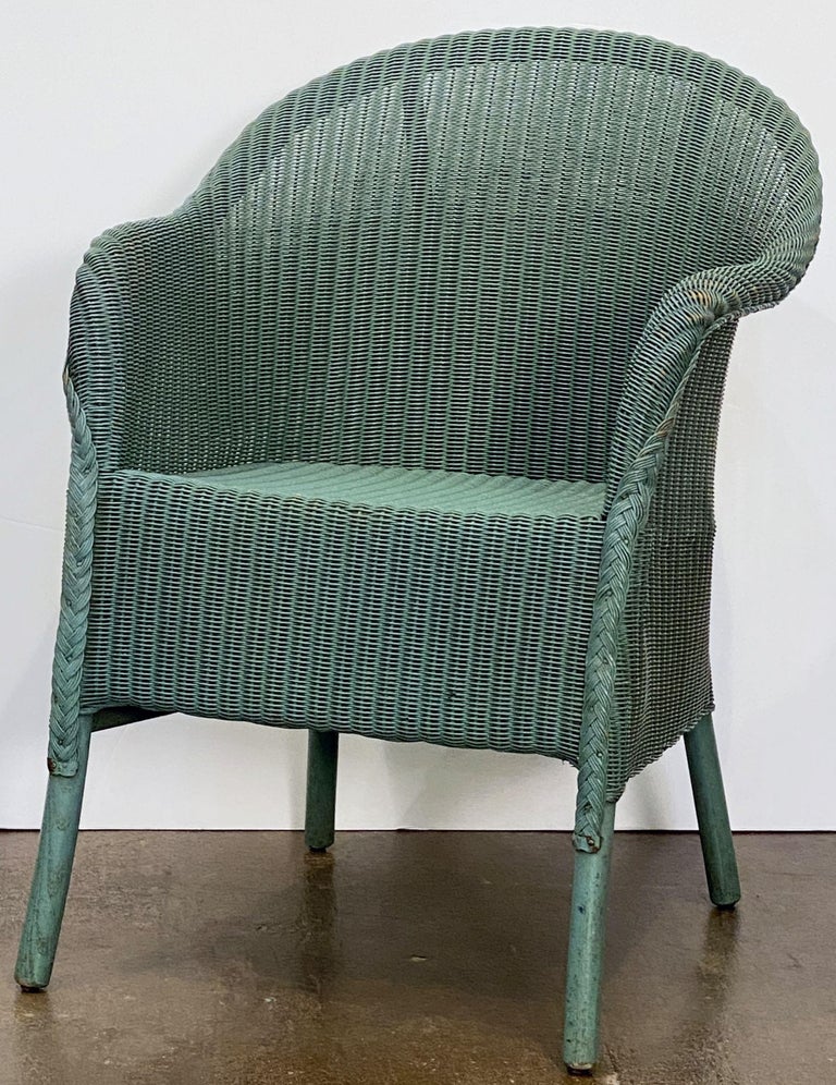 English Wicker Garden or Lounge Chair by Lloyd Loom at 1stDibs