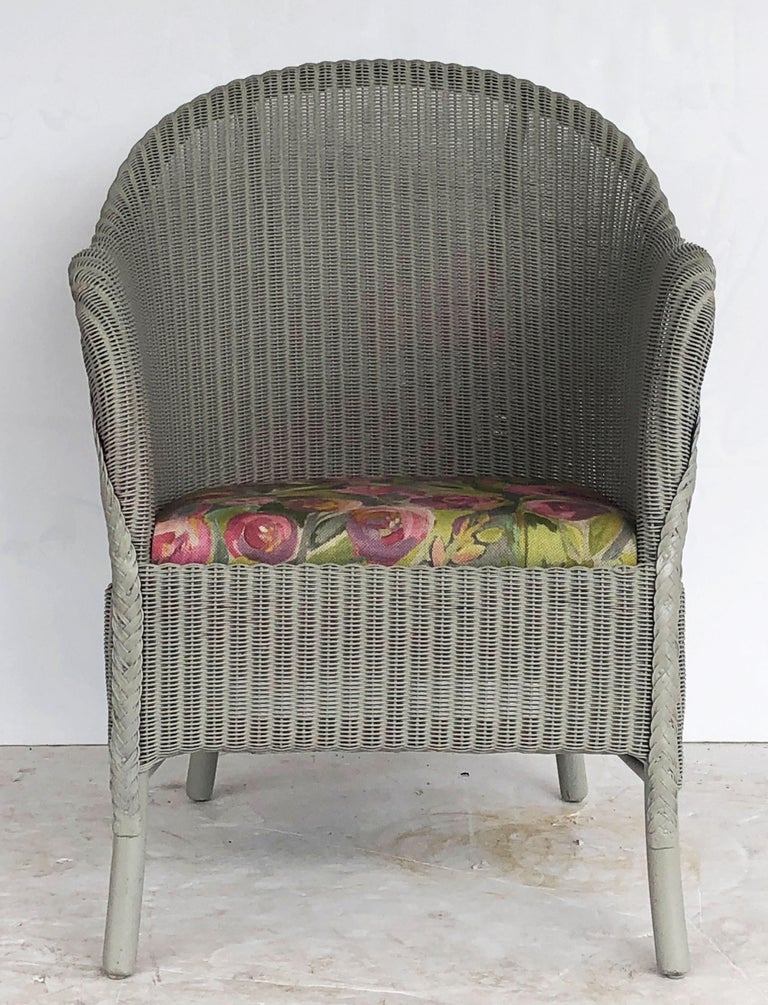 English Wicker Garden or Lounge Chair by Lloyd Loom at 1stDibs
