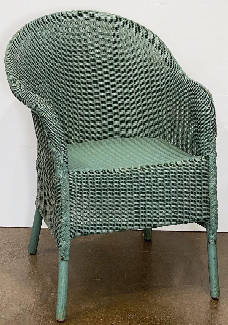 English Wicker Garden or Lounge Chair by Lloyd Loom at 1stDibs