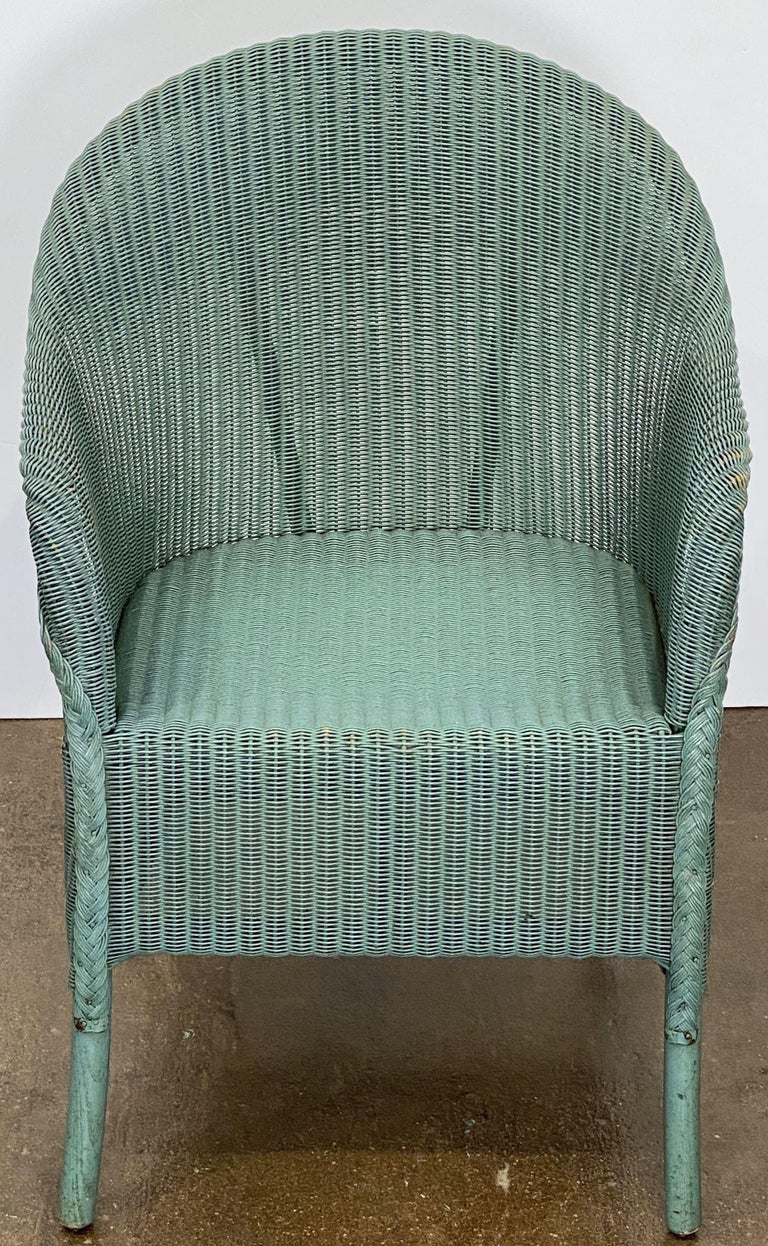 English Wicker Garden or Lounge Chair by Lloyd Loom at 1stDibs