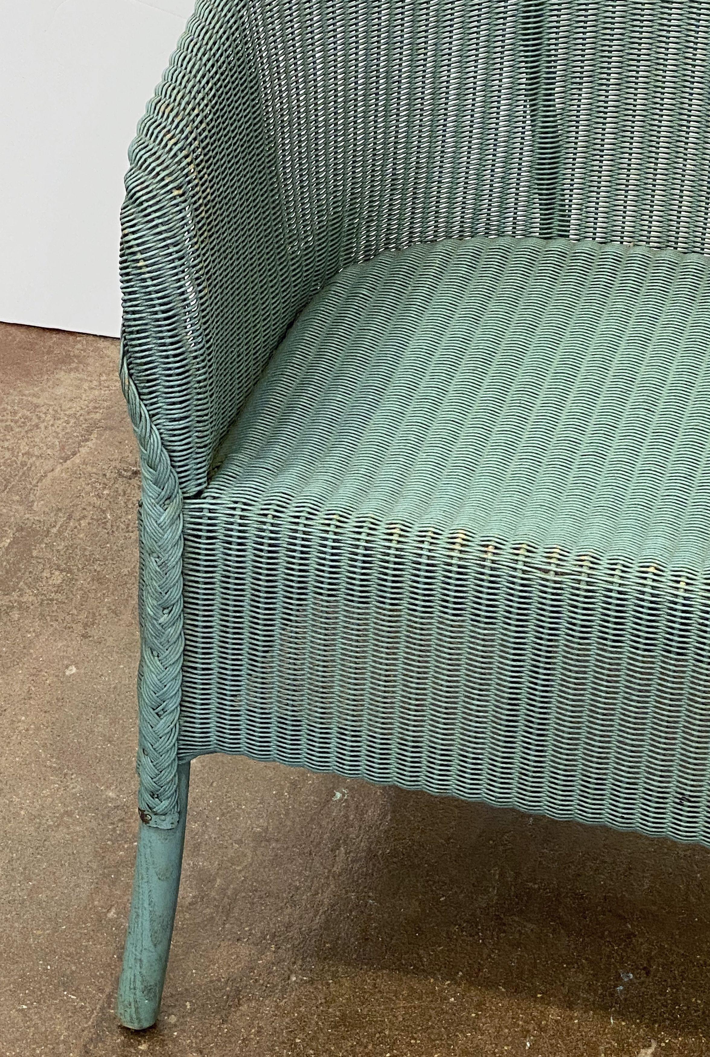 English Wicker Garden or Lounge Chair by Lloyd Loom 1