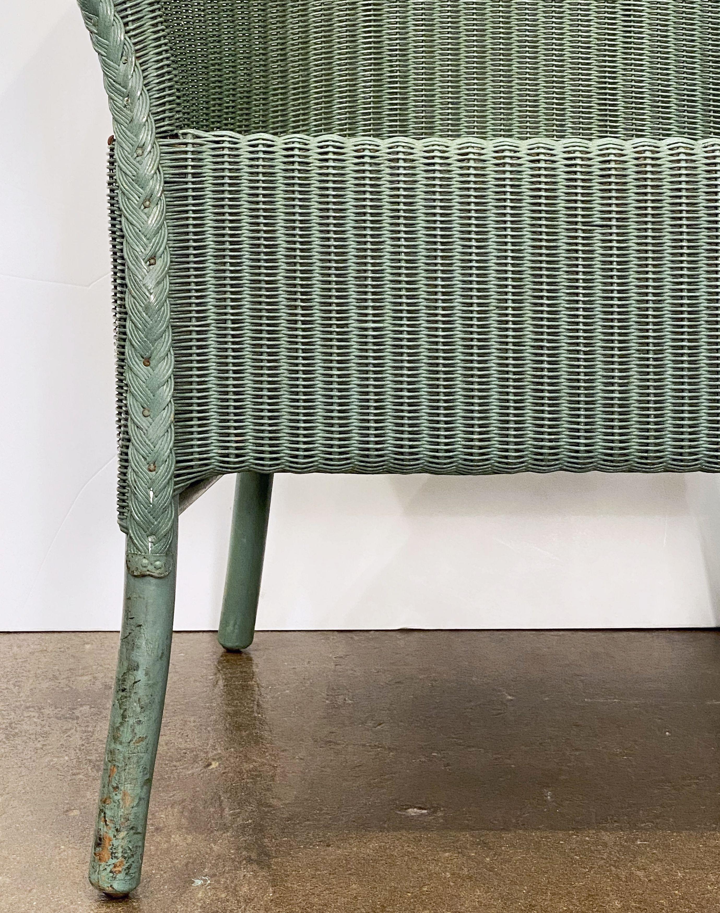 English Wicker Garden or Lounge Chair by Lloyd Loom 1