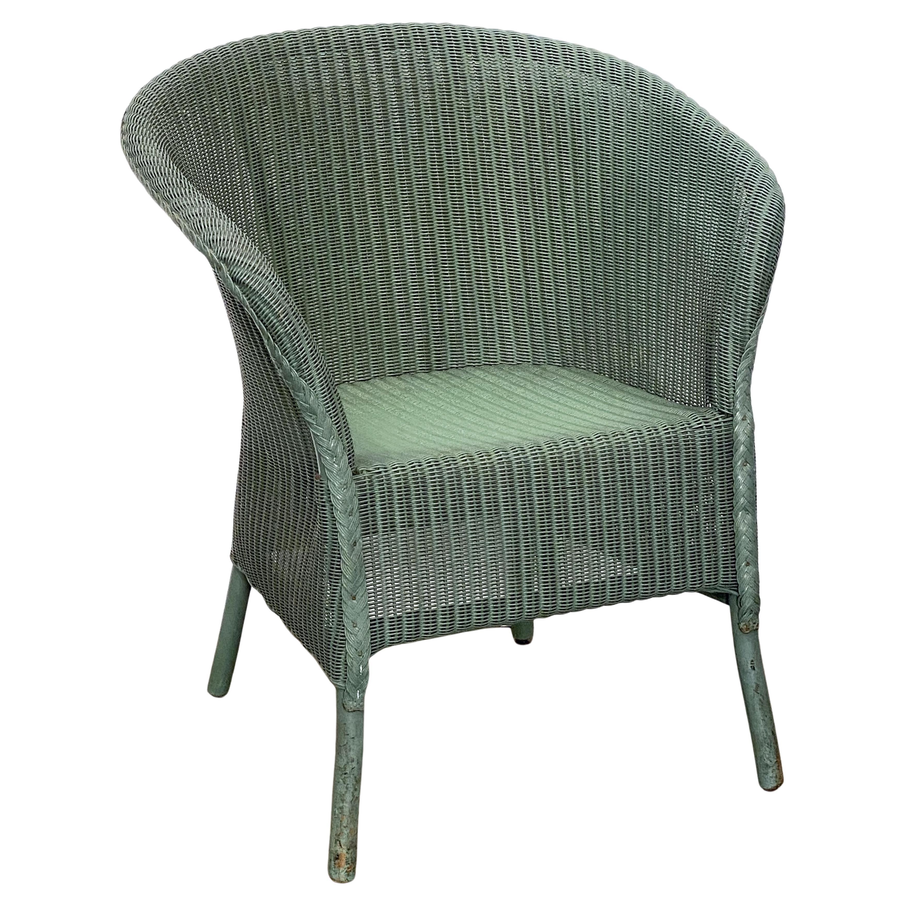English Wicker Garden or Lounge Chair by Lloyd Loom