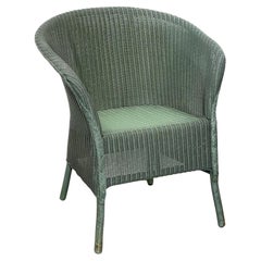 Vintage English Wicker Garden or Lounge Chair by Lloyd Loom