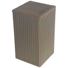 English Wicker Garden Square Linen Hamper by Lloyd Loom