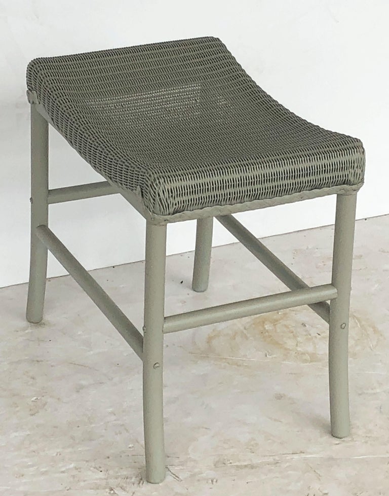 English Wicker Garden Stool or Ottoman by Lloyd Loom at 1stDibs | lloyd ...
