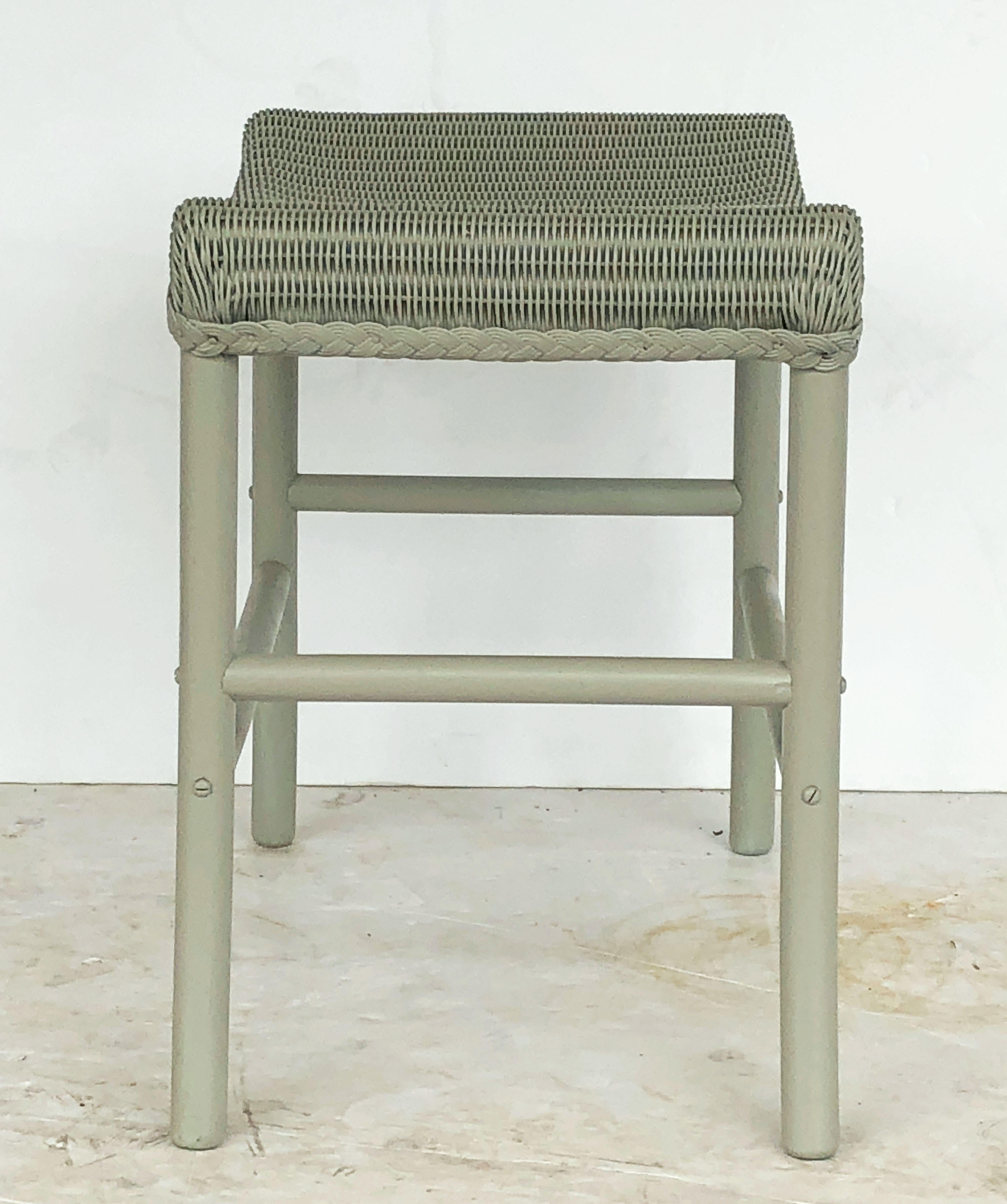 20th Century English Wicker Garden Stool or Ottoman by Lloyd Loom