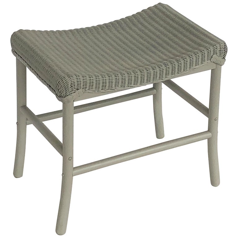 English Wicker Garden Stool or Ottoman by Lloyd Loom at 1stDibs lloyd