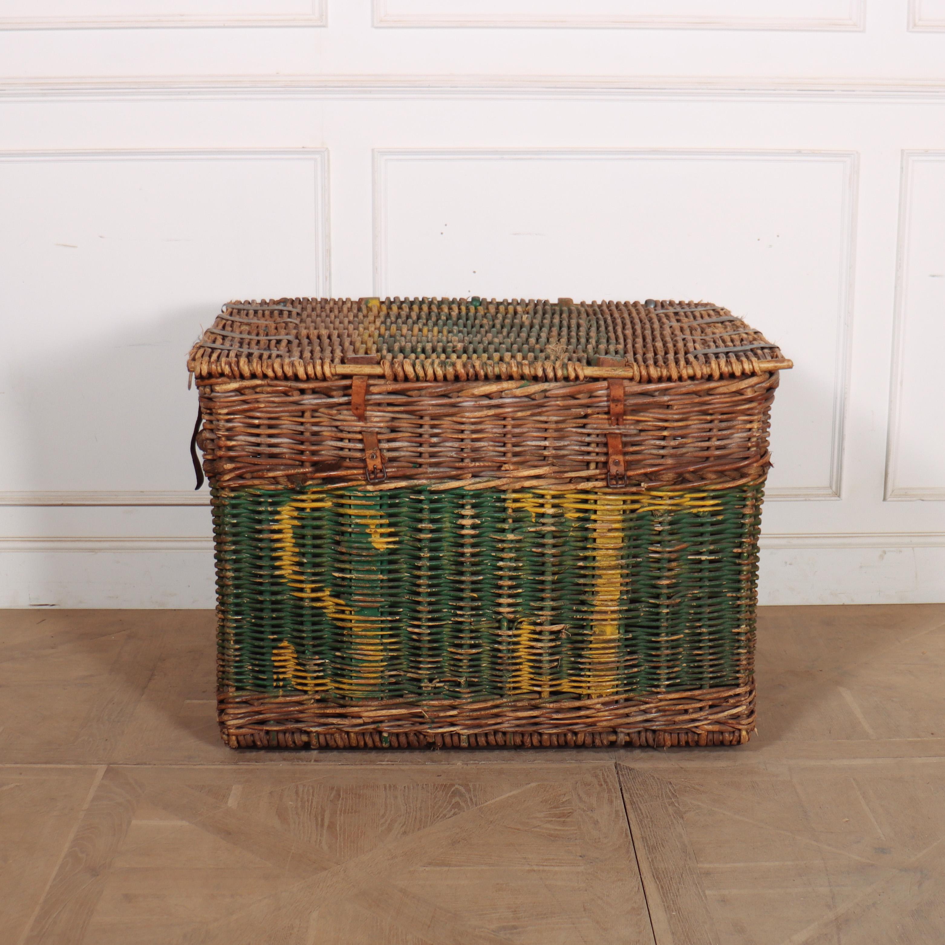 English wicker basket from a fabric mill. Would make a wonderful log basket. 1900.

 
Basket reference: G

Code: 9213

Dimensions:
W: 41