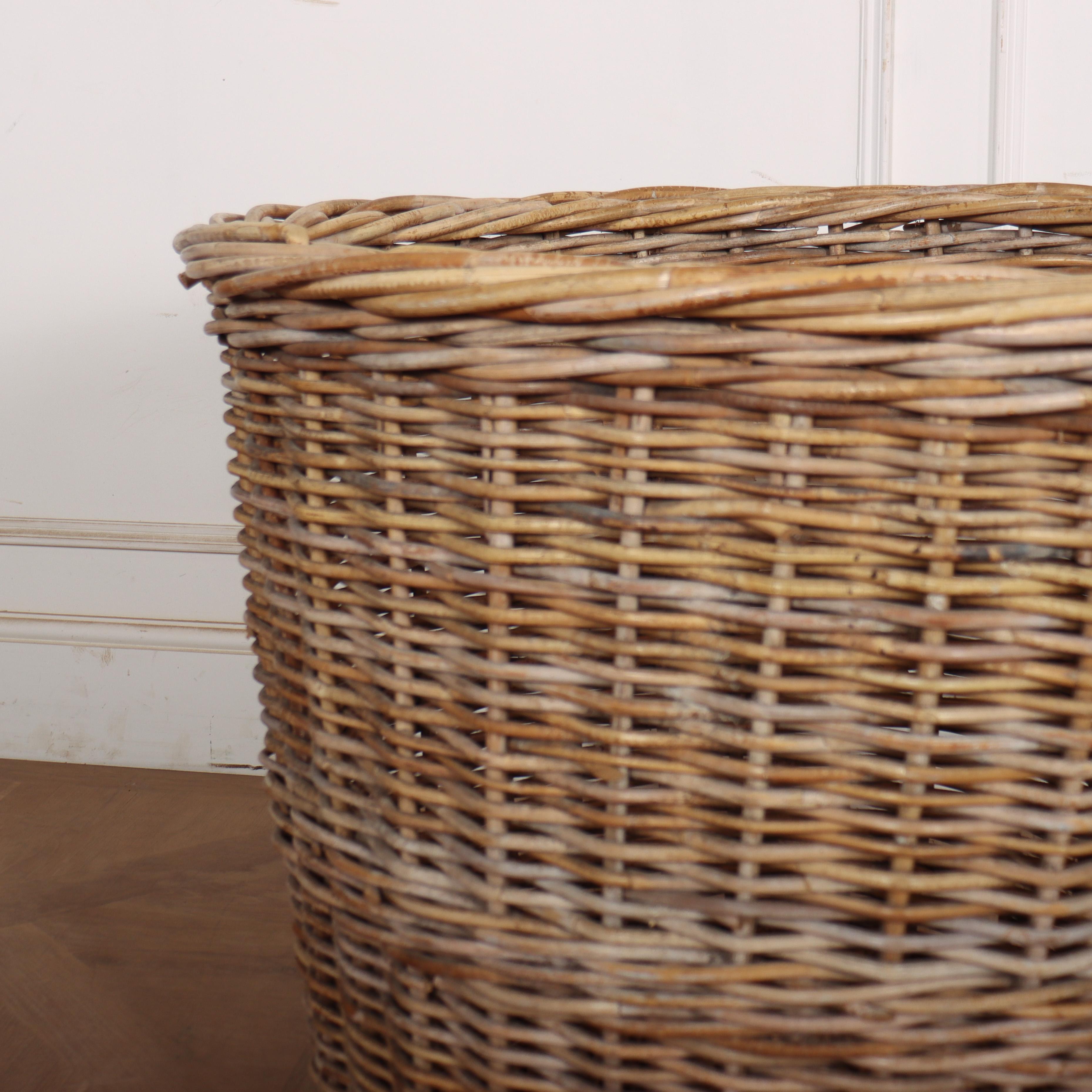 Georgiano English Wicker Log Basket in vendita
