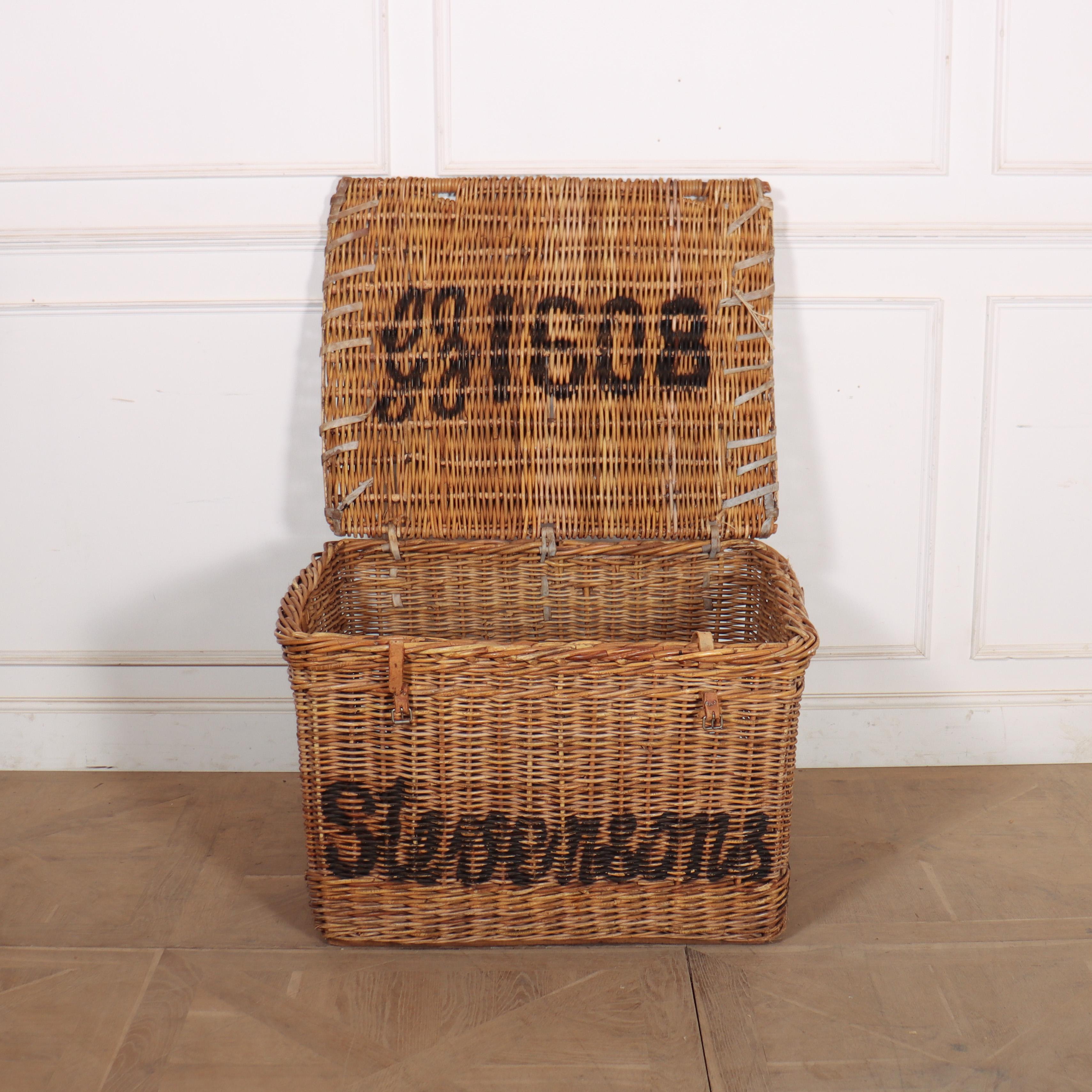 English Wicker Log Basket For Sale 2