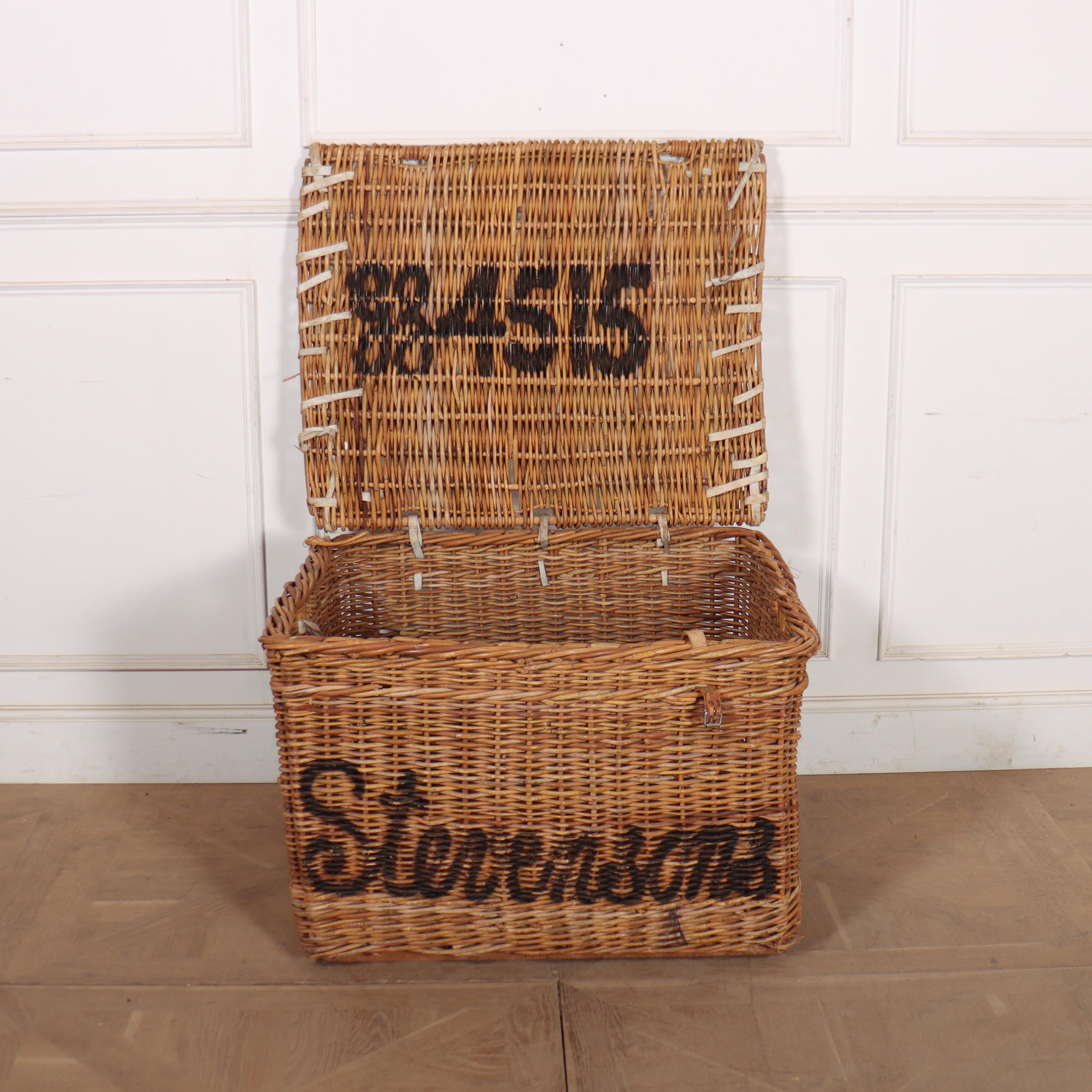 English Wicker Log Basket For Sale 2