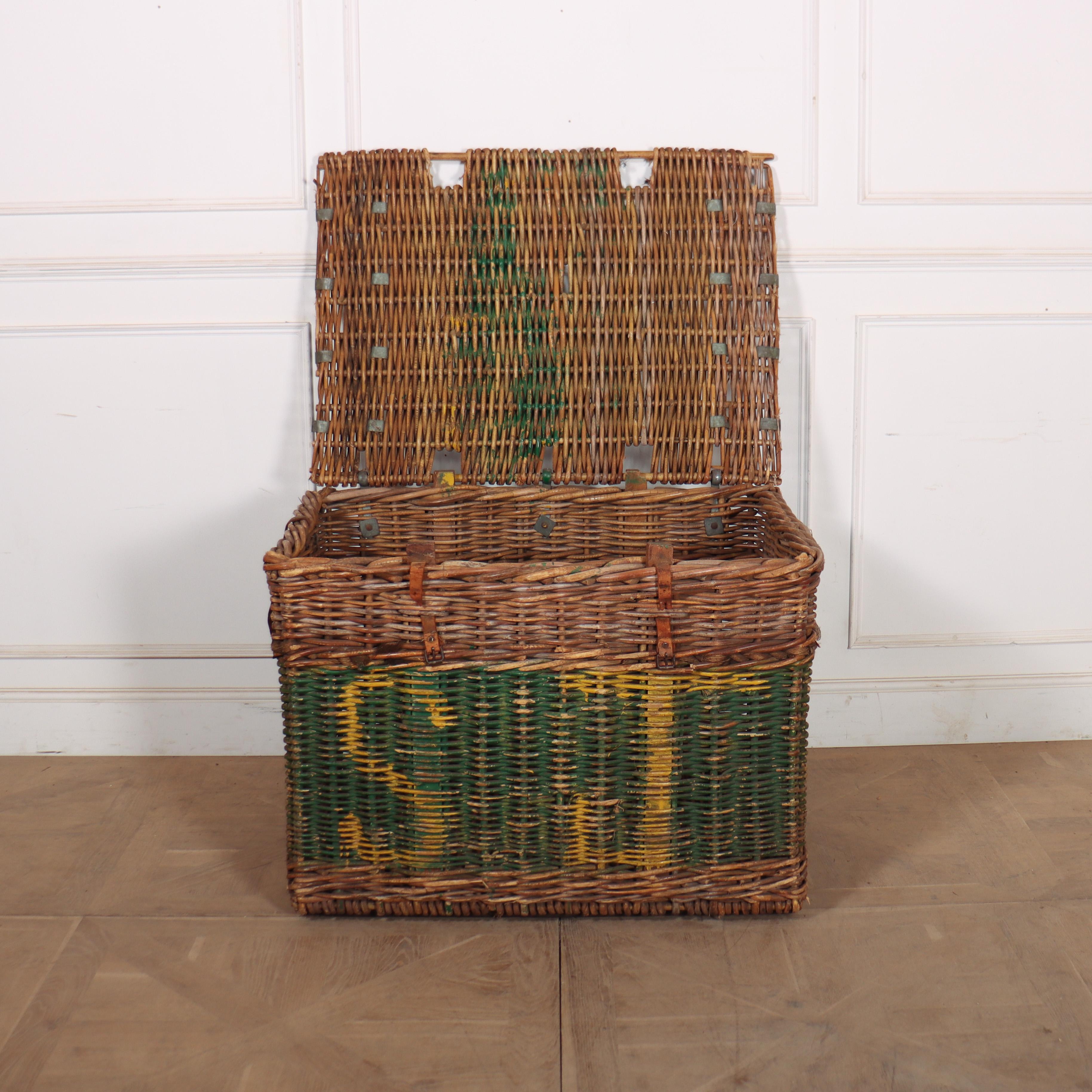 English Wicker Log Basket For Sale 2