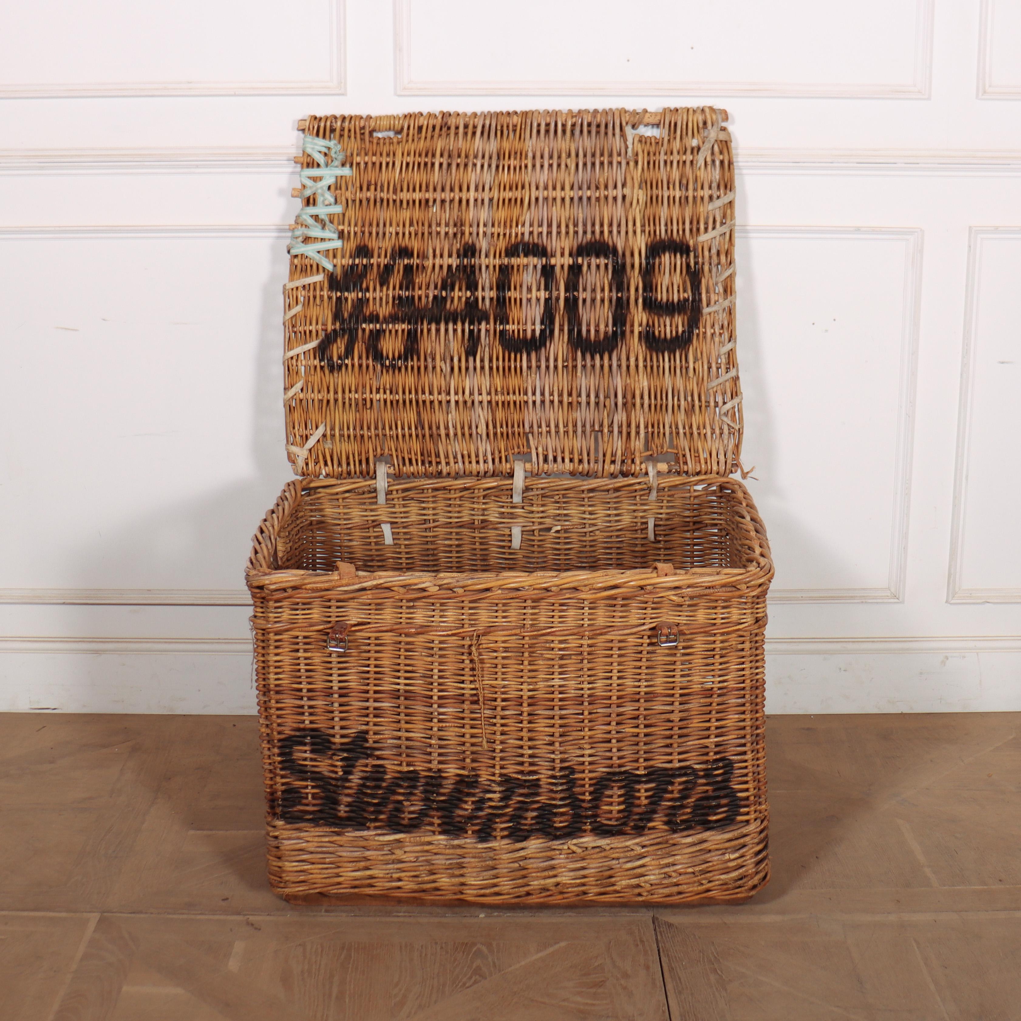English Wicker Log Basket For Sale 2