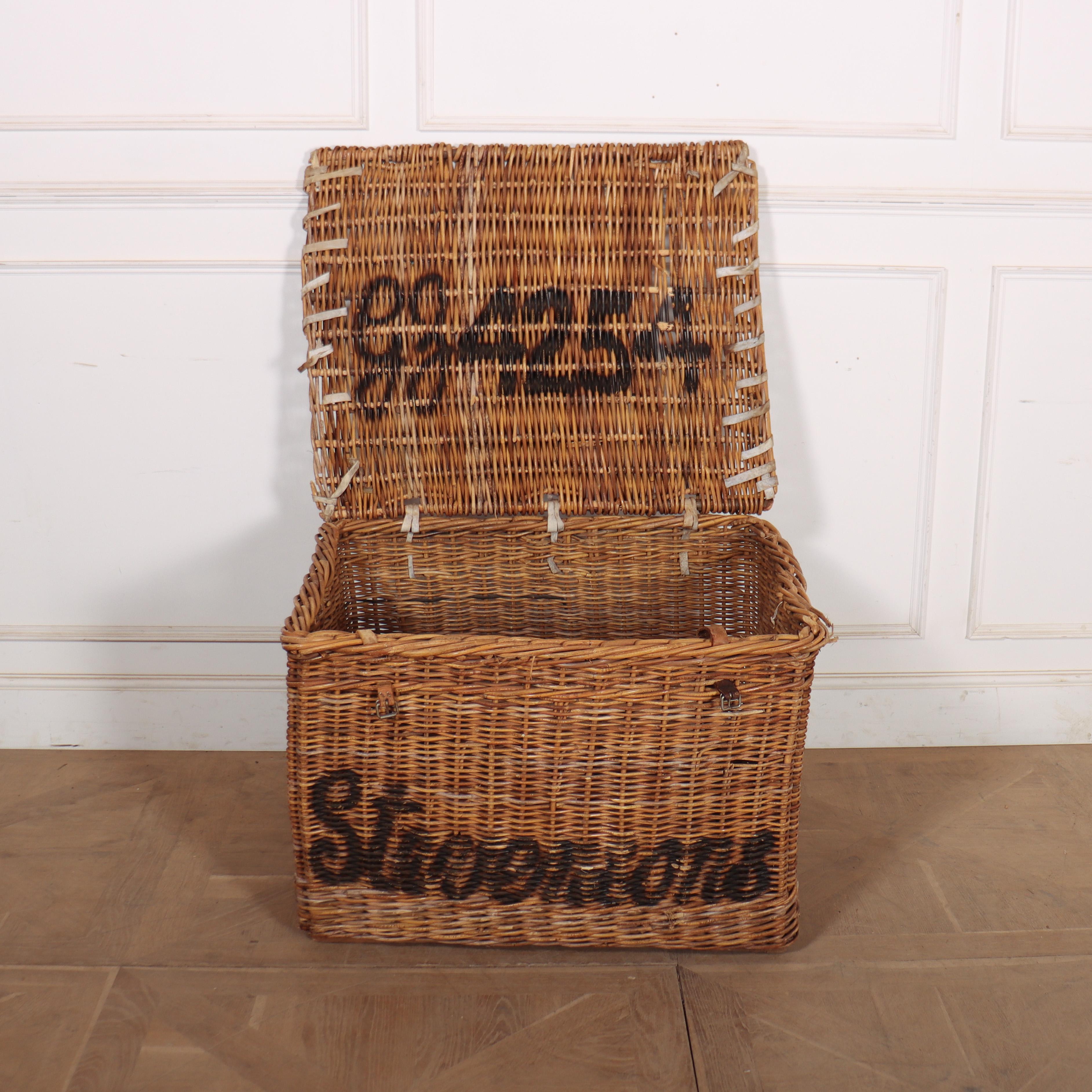 English Wicker Log Basket For Sale 2