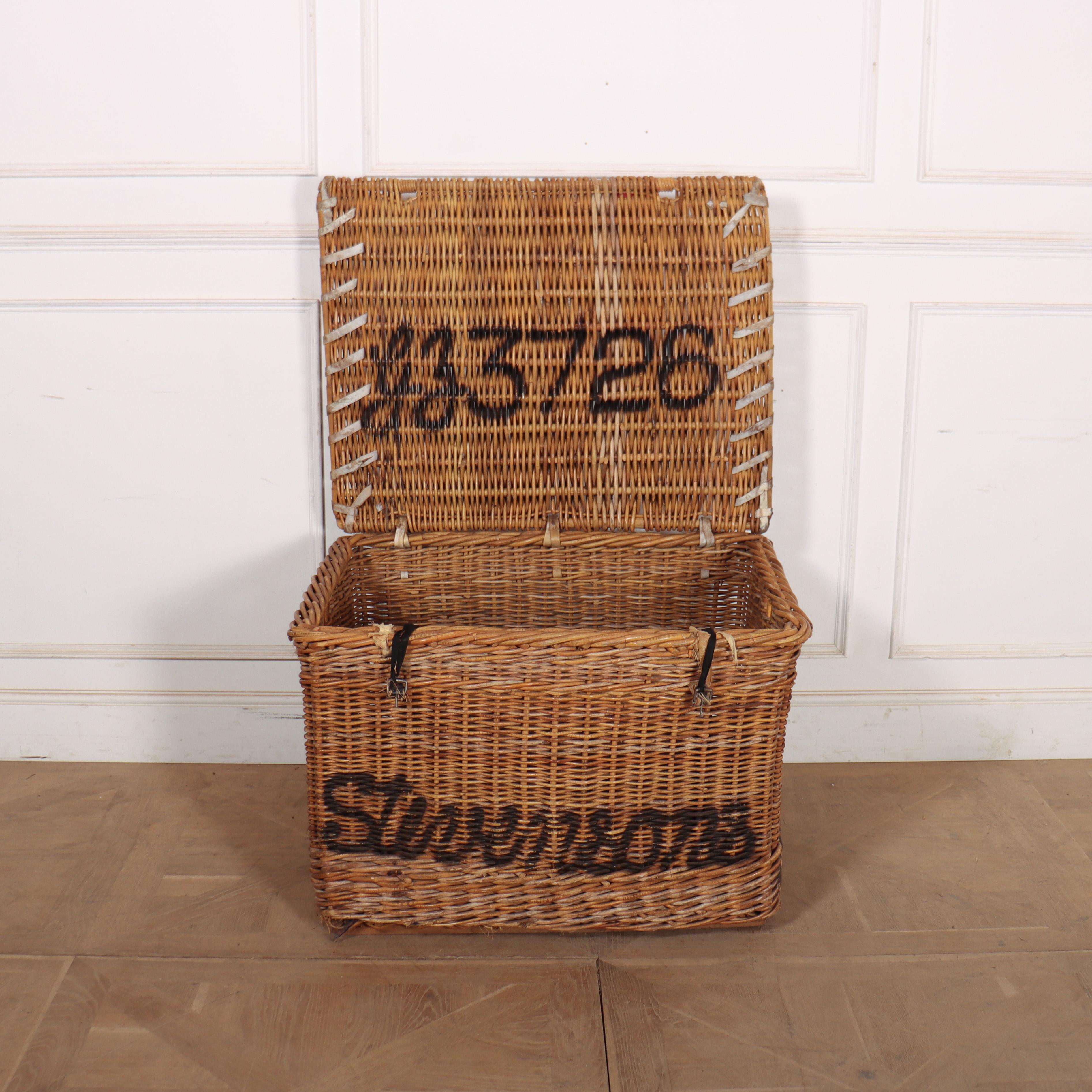 English Wicker Log Basket For Sale 2