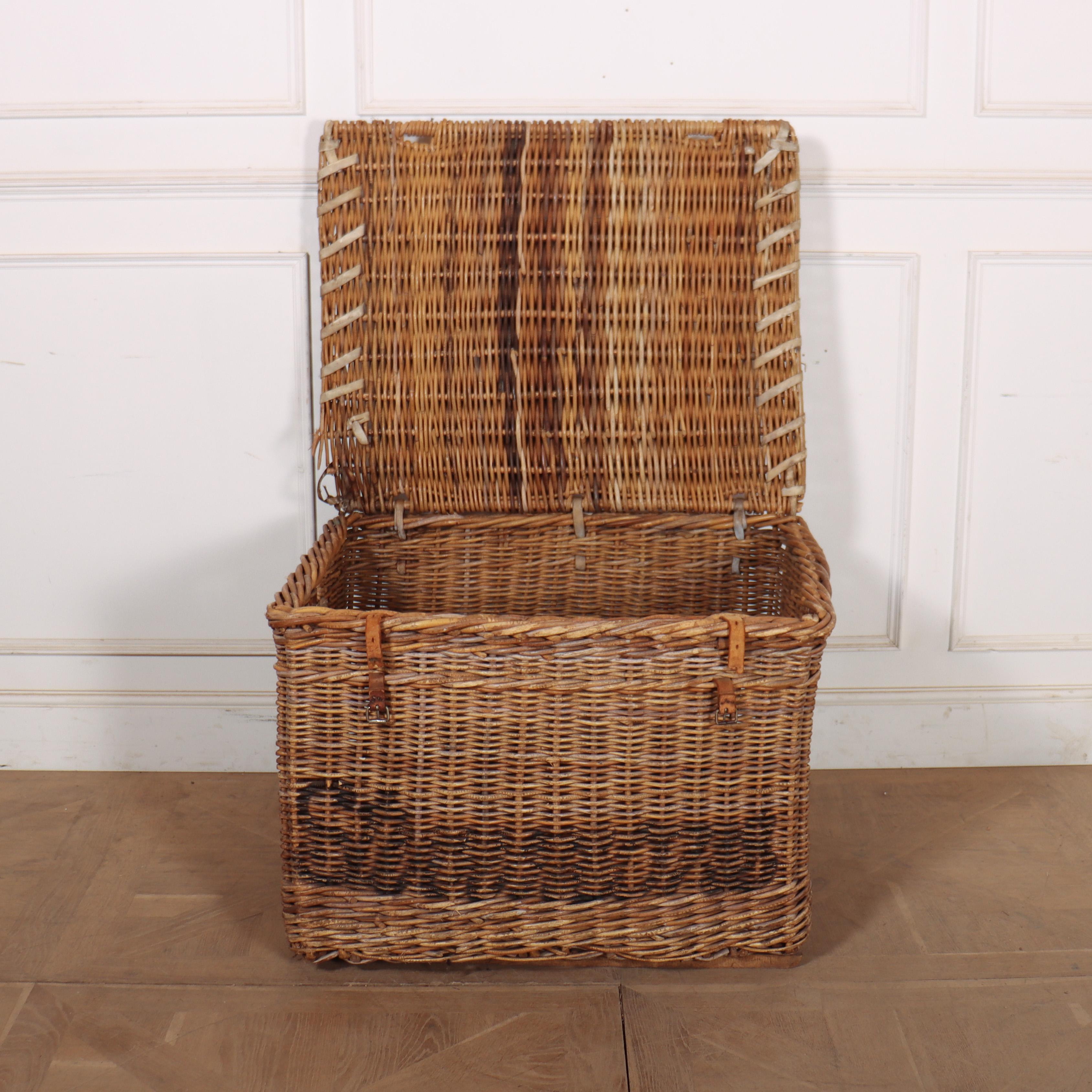 English Wicker Log Basket For Sale 2