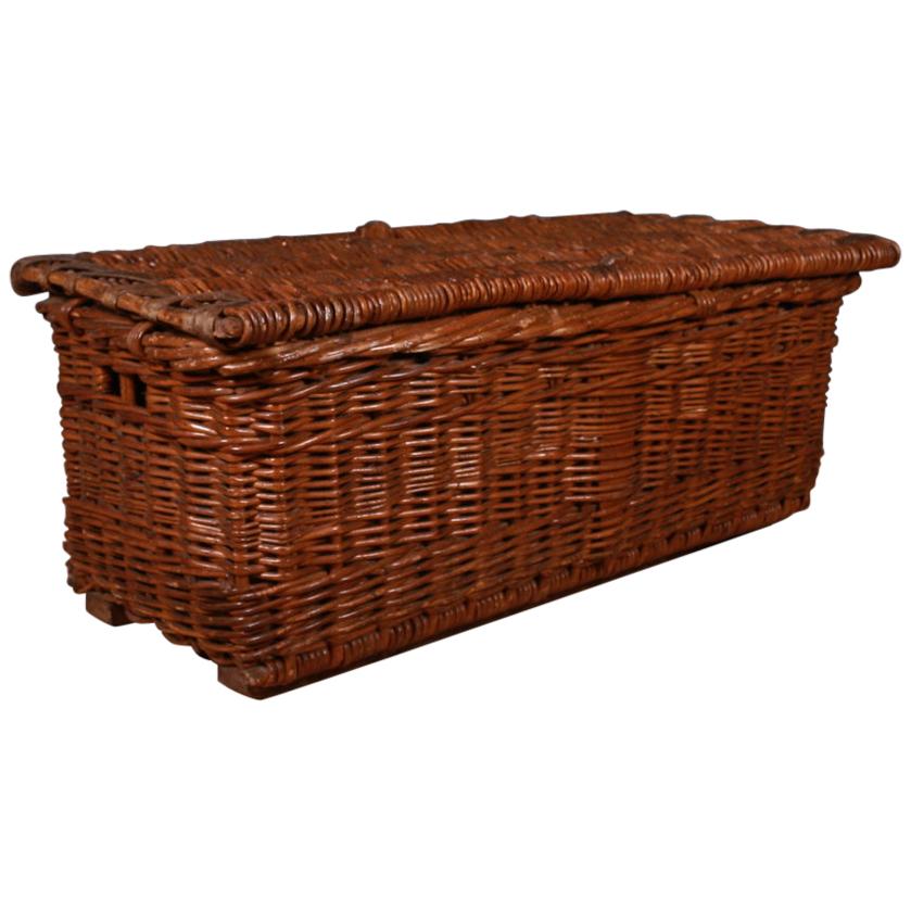 English Wicker Log Basket