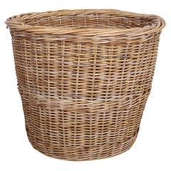 Antique English Wicker Log Basket