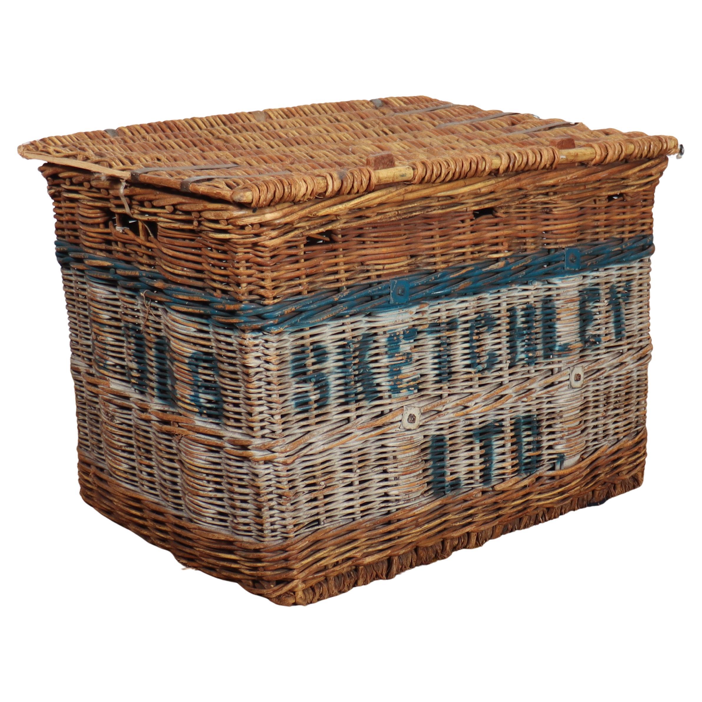 English Wicker Log Basket