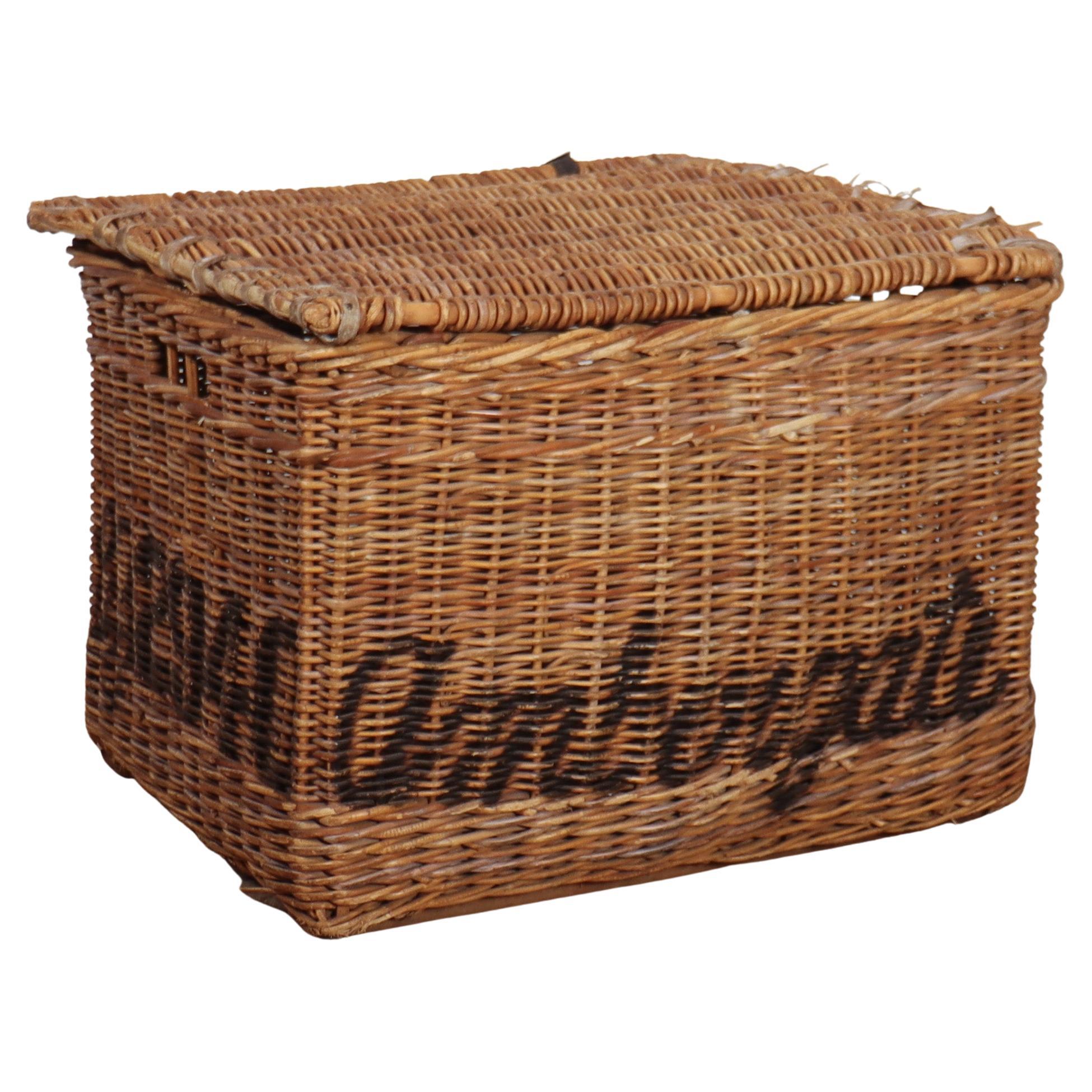 English Wicker Log Basket