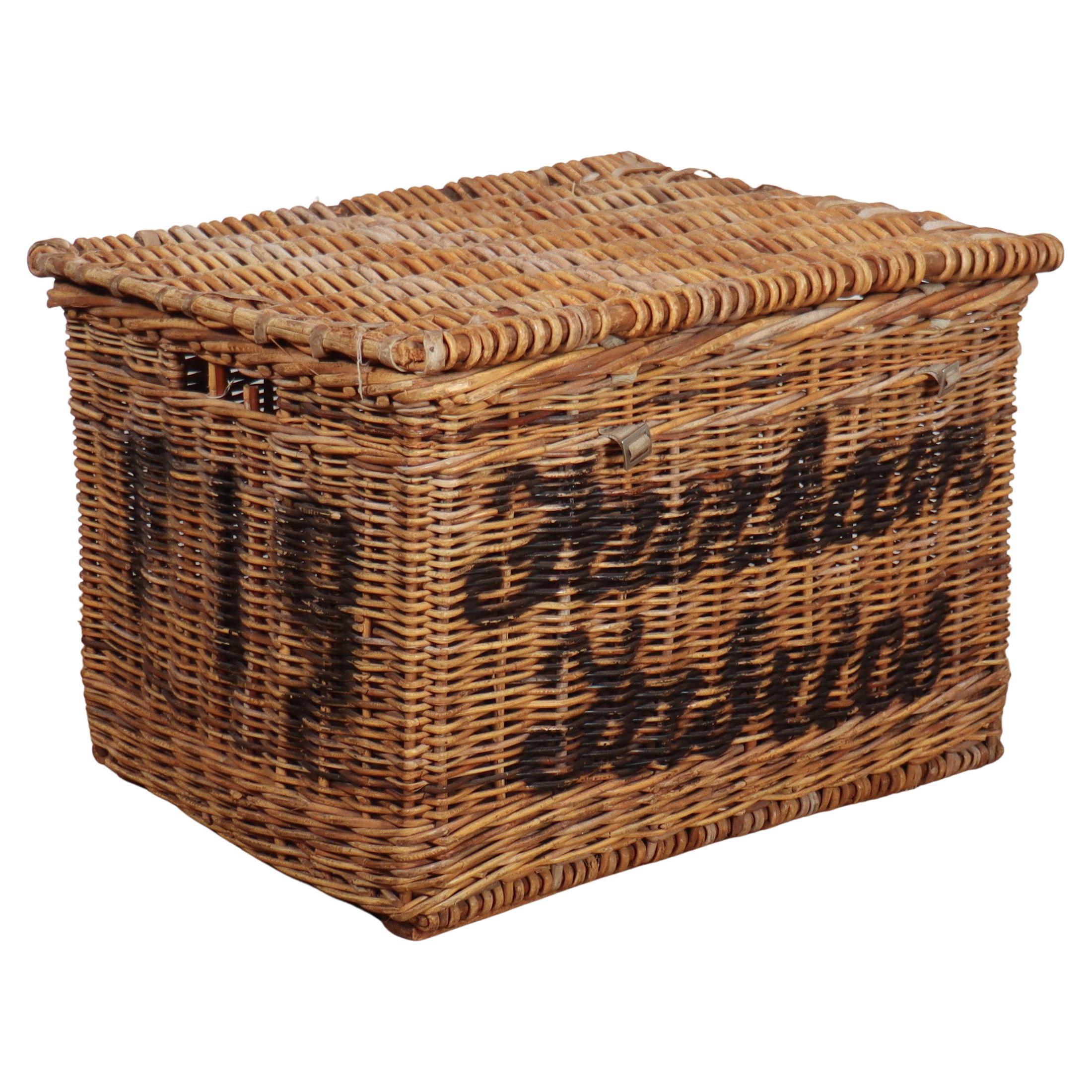 English Wicker Log Basket
