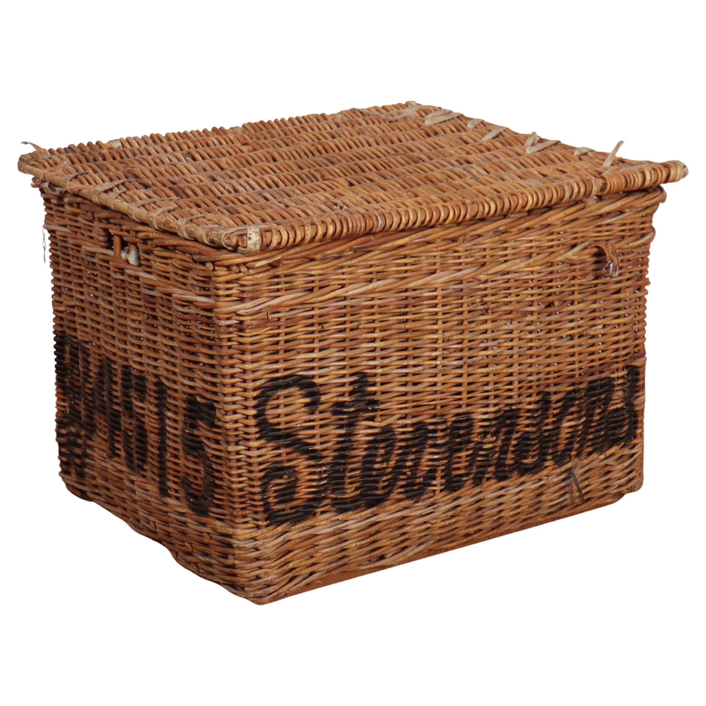 English Wicker Log Basket