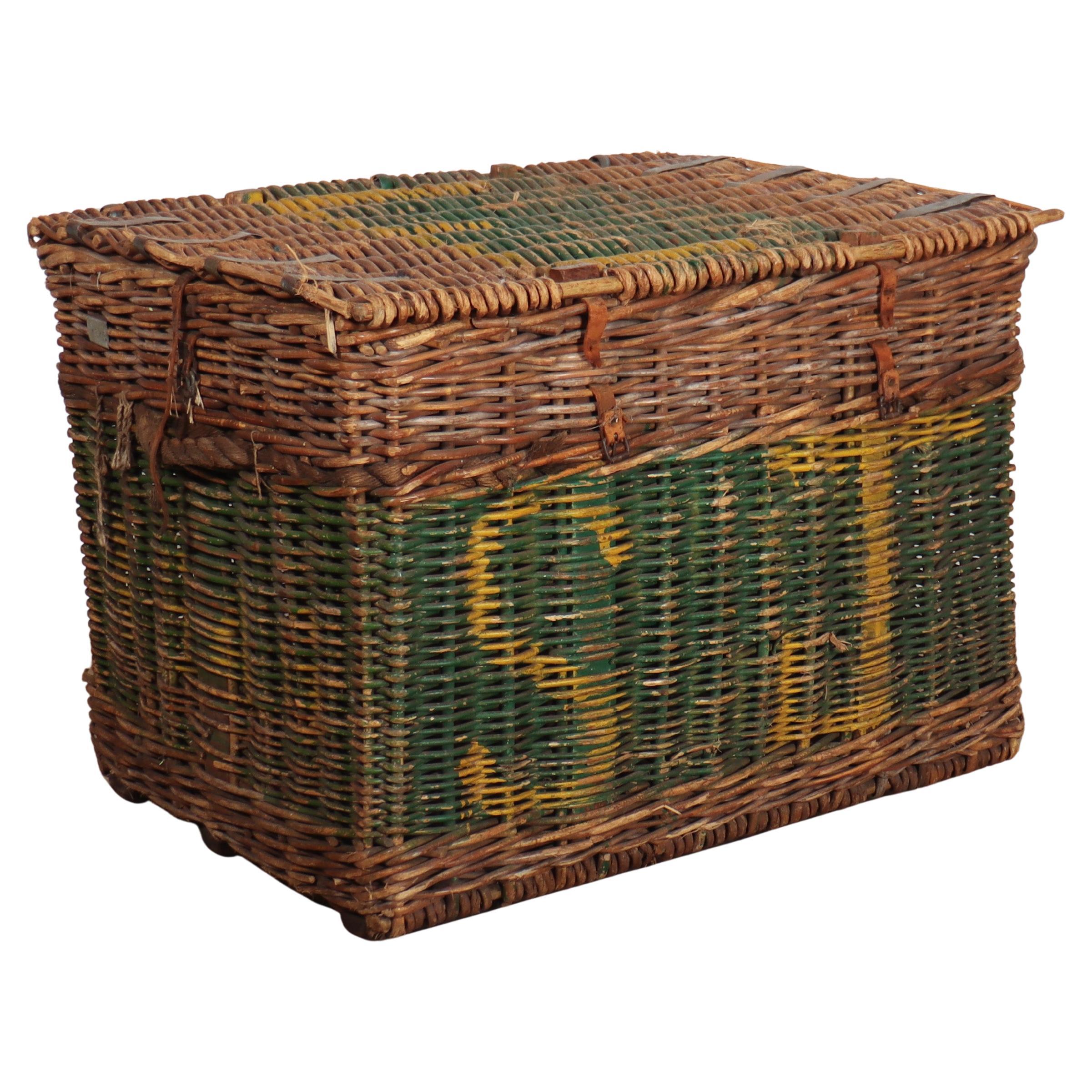 English Wicker Log Basket