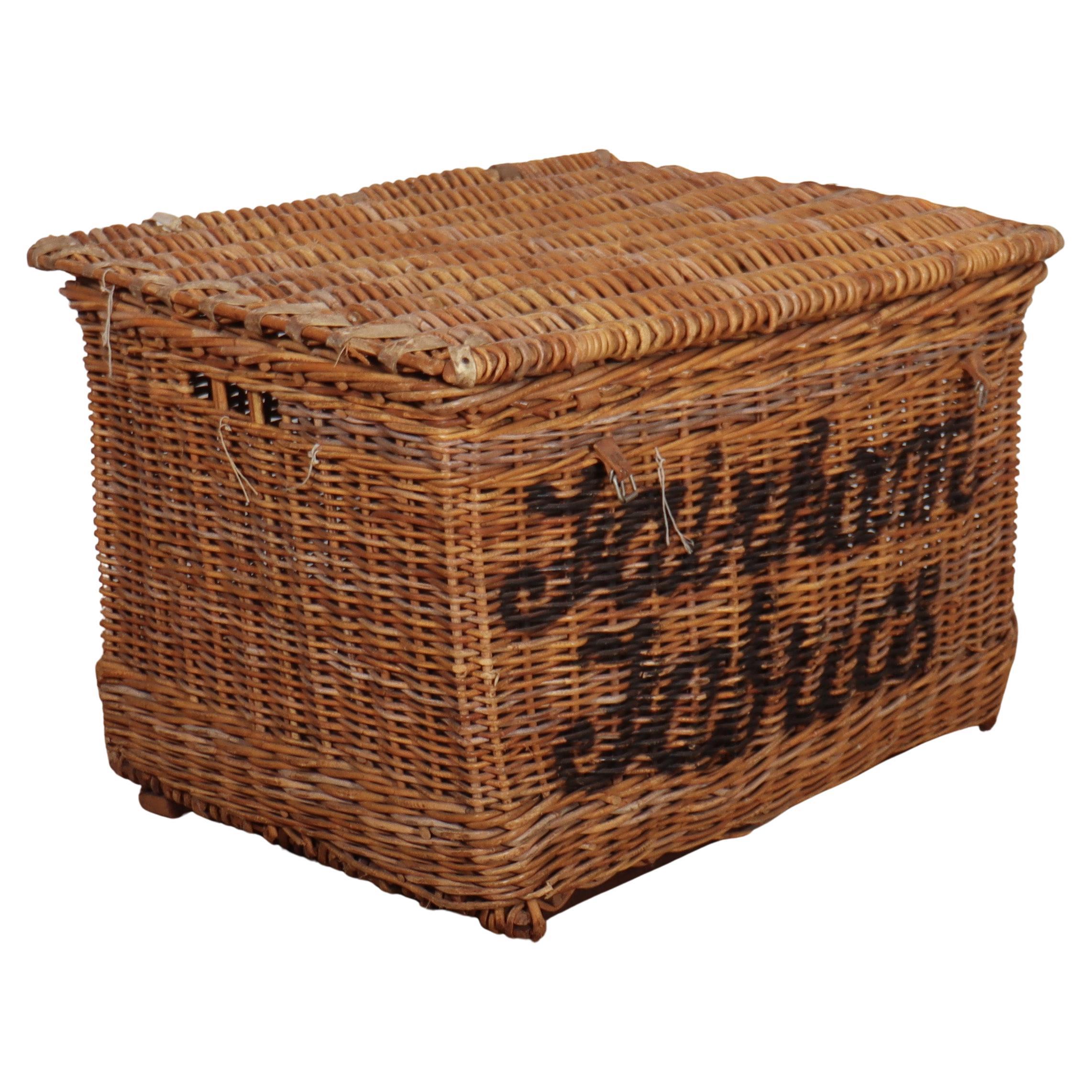 English Wicker Log Basket
