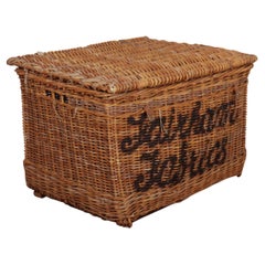 Antique English Wicker Log Basket