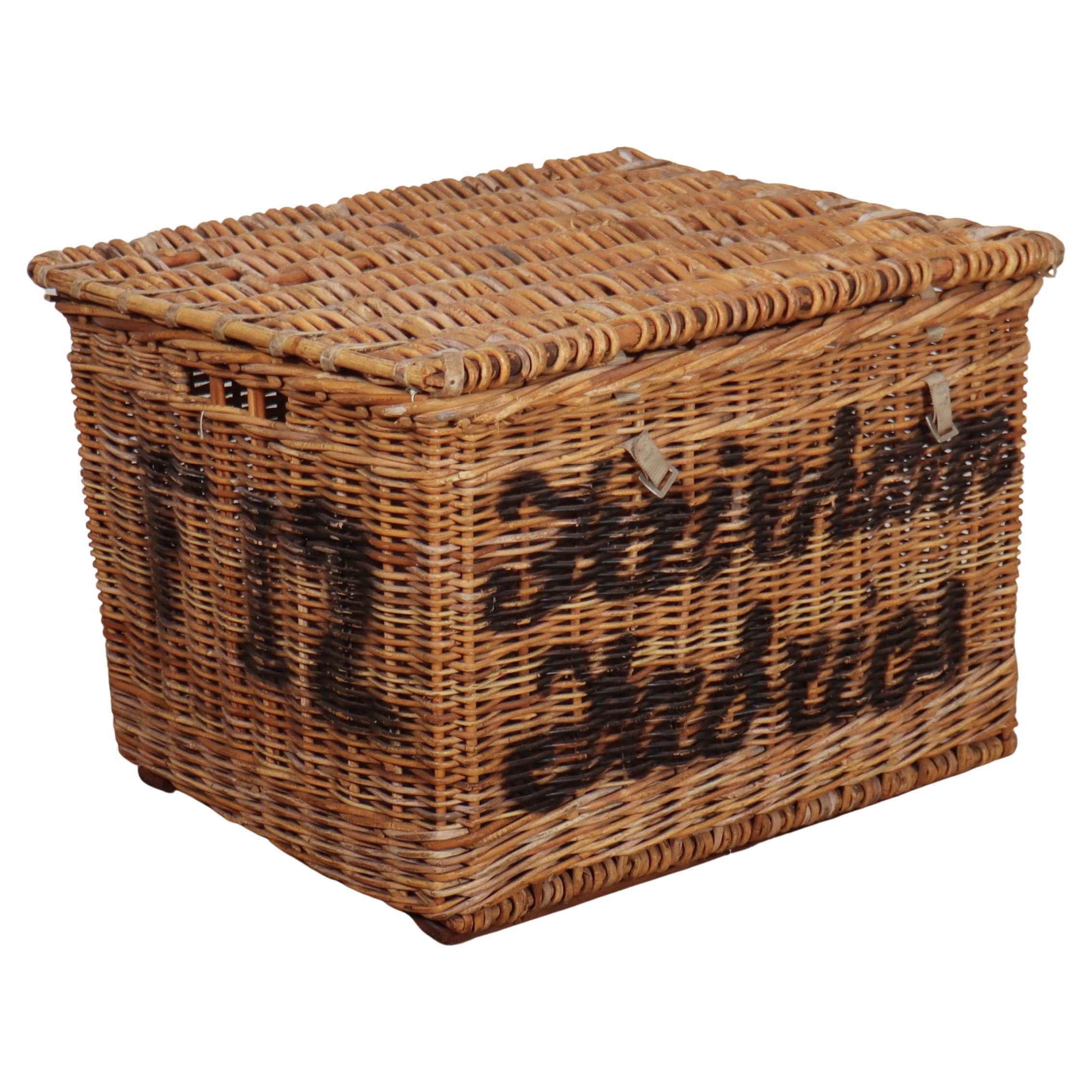 English Wicker Log Basket