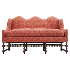 Englisch William & Mary Barock Stil Kamel Buckel Rücken Settee