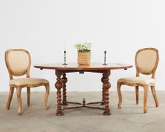 English William and Mary Style Barley Twist Dining Table
