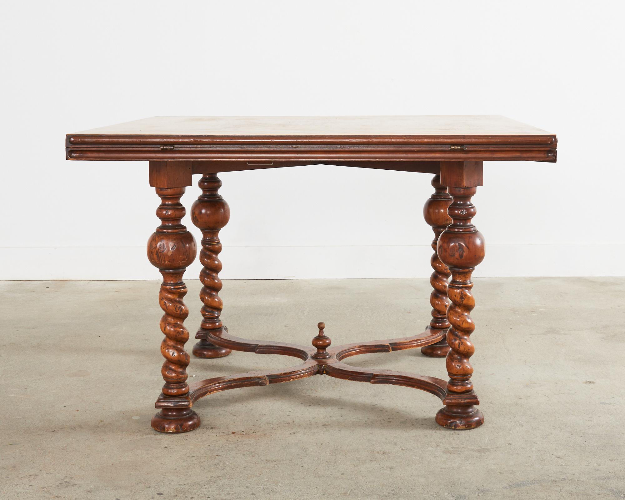 English William and Mary Style Barley Twist Dining Table 13