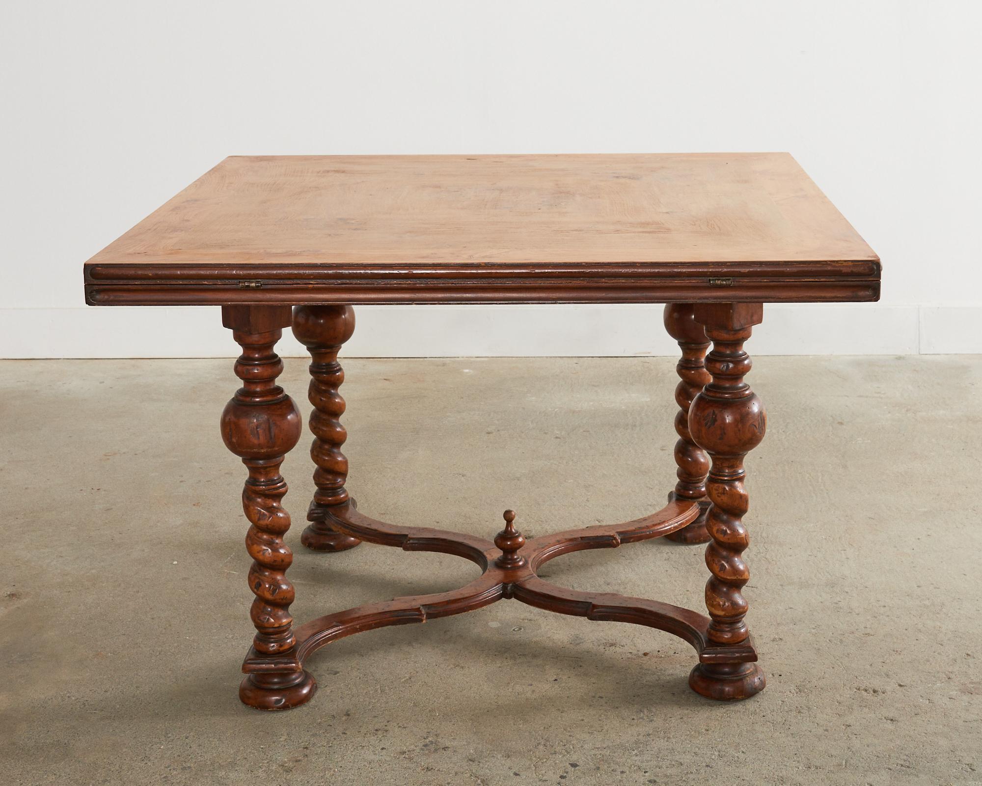 English William and Mary Style Barley Twist Dining Table 1